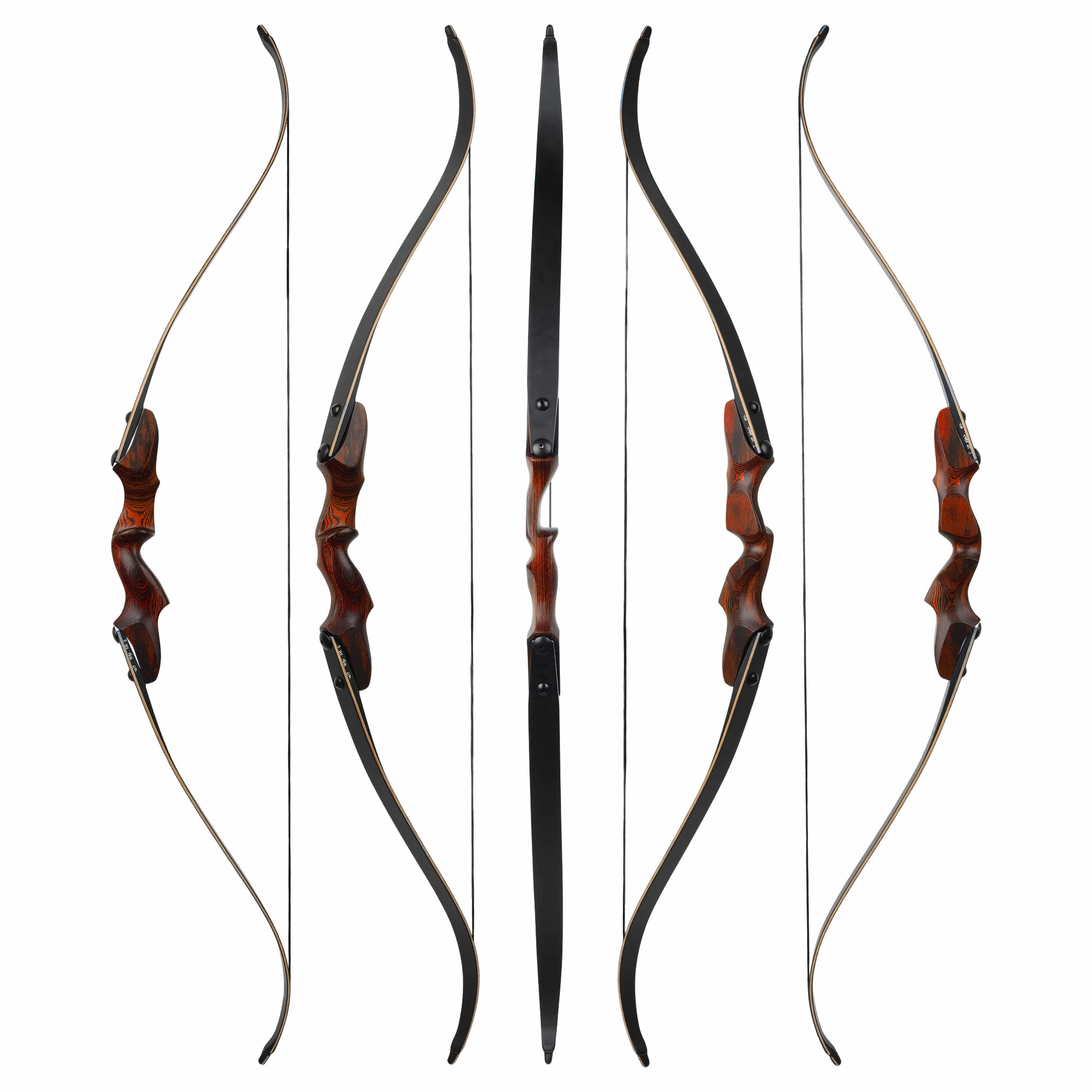 Rock Bear  Wooden Takedown Recurve Bow Kit 20-60lbs RH Archery