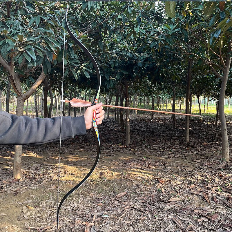 37'' Traditional Recurve Bow Handmade Bow Wood 12lb Children Shooting Gift RH LH