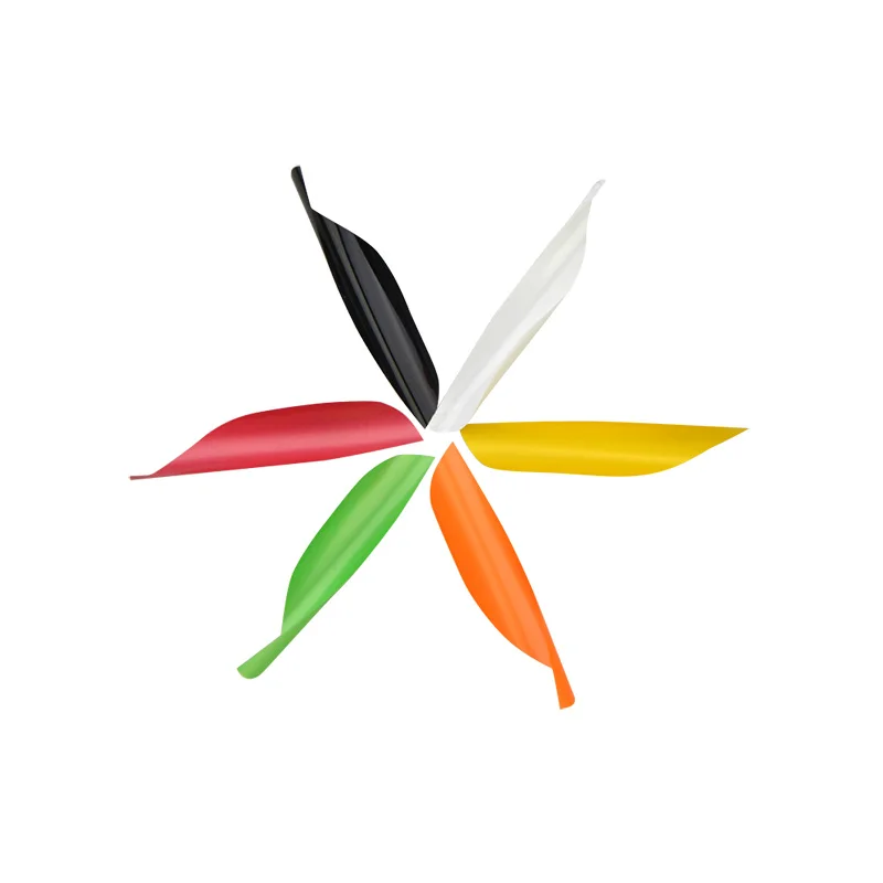 50Pcs Archery Spiral Feather Diy Spin Vans 1.75 Inch Plastic Right Wing Carbon Aluminum Arrow Bow Shooting Hunting Accessories