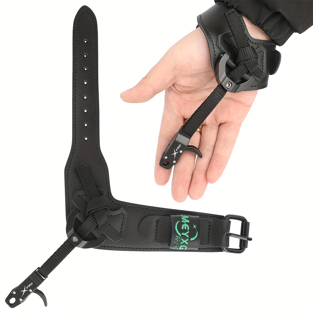 Automatic Jaw Closure Bow Release  3.0Oz Lightweight Archery Release Aids, Adjustable Jaws Sensitivity & Leather Wristband Wrist Guards, for Compound Bow