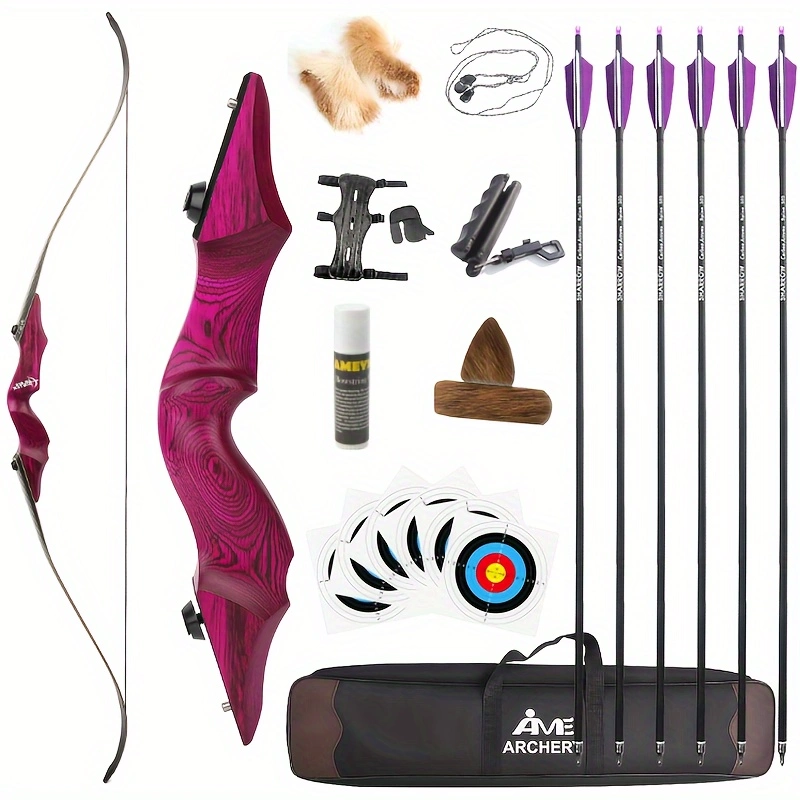 60 inch American Hunting Reverse Bow Outdoor Shooting Archery 40-60lbs Outdoor 