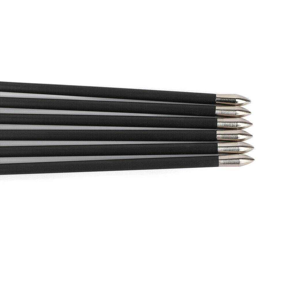 12pcs 32" 24T Pure Carbon Arrows Archery SP400-1000 Vanes ID4.2MM Recurve Bow Shooting