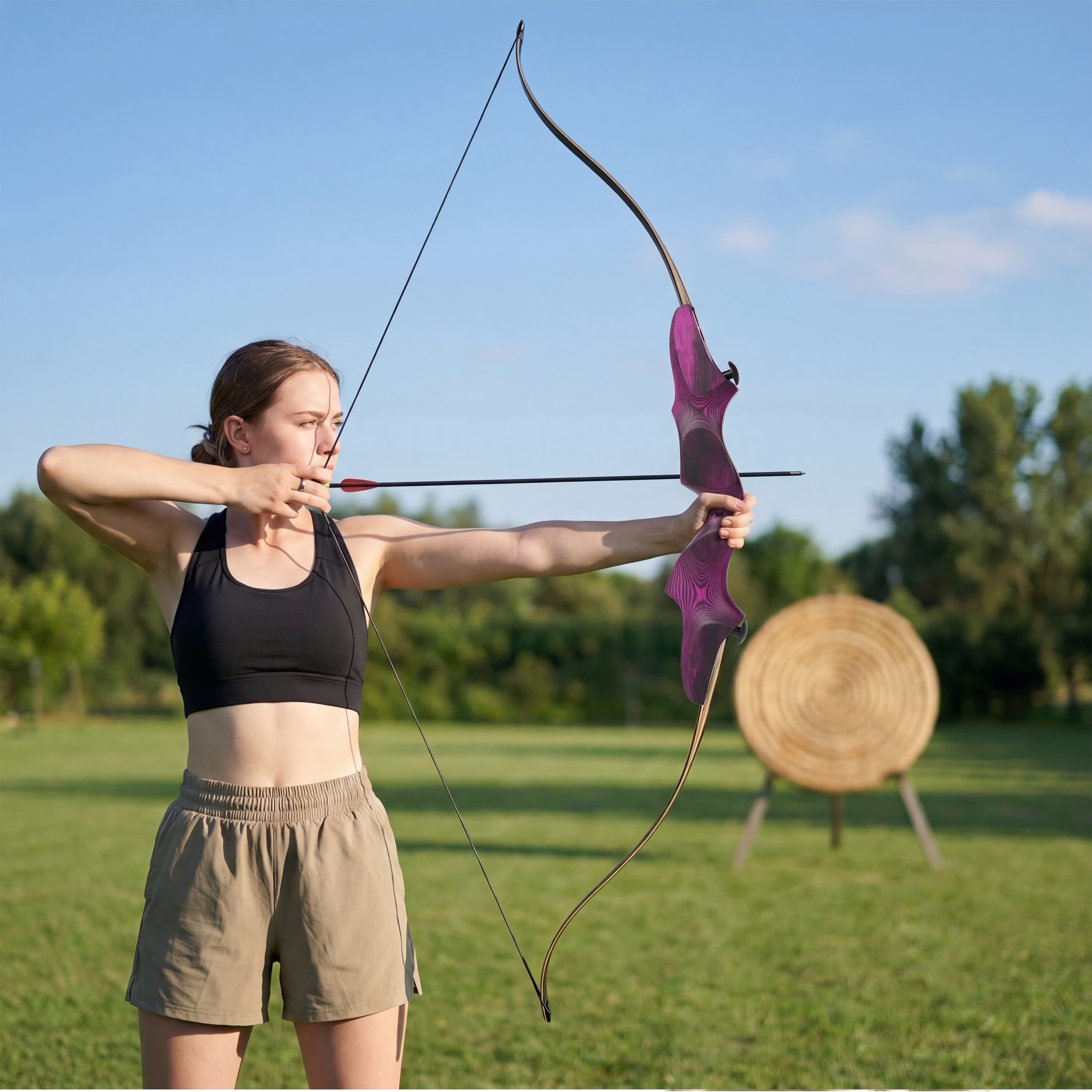 Rock Bear Wooden Takedown Recurve Bow Kit 20-60lbs RH Archery