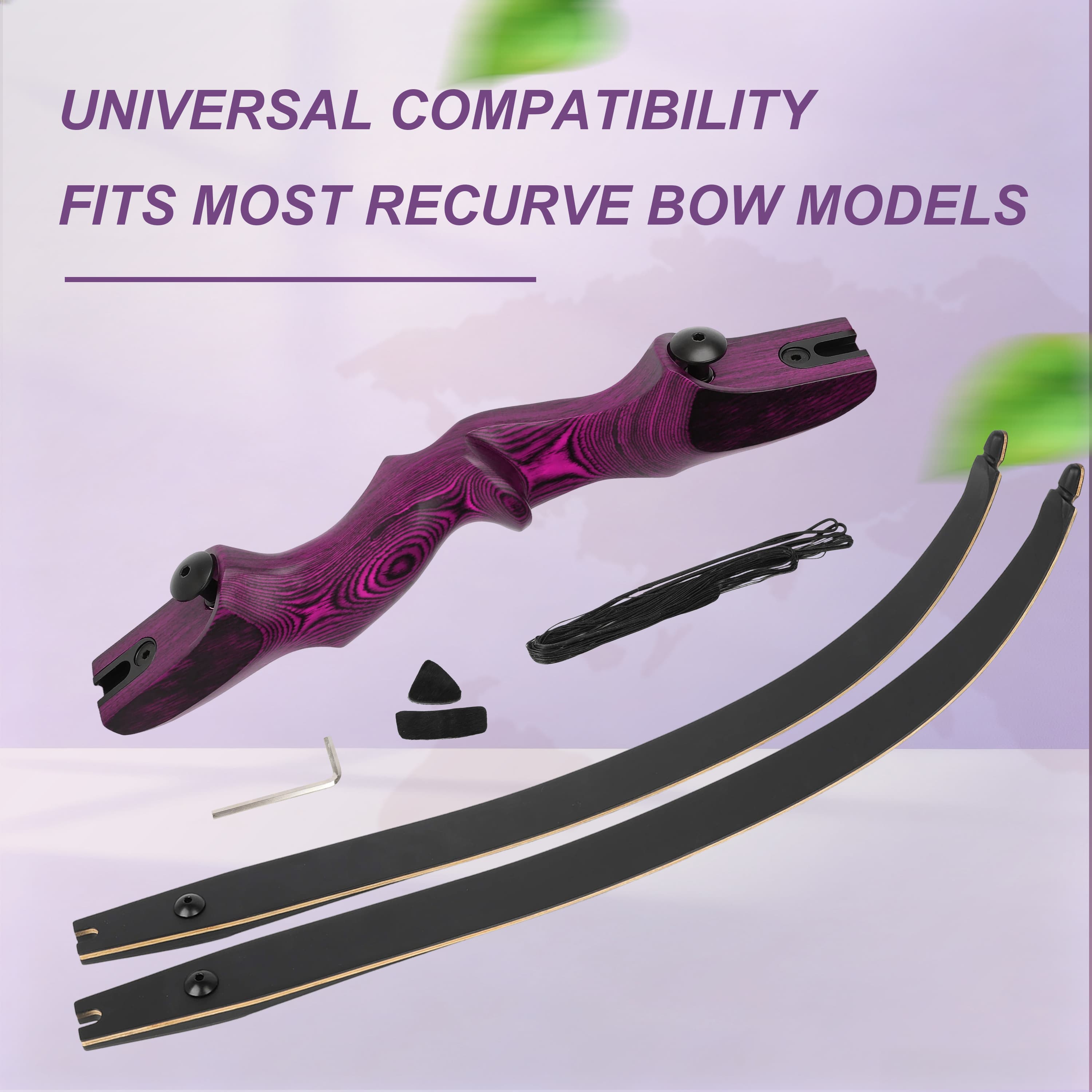 Rock Bear Wooden Takedown Recurve Bow Kit 20-60lbs RH Archery