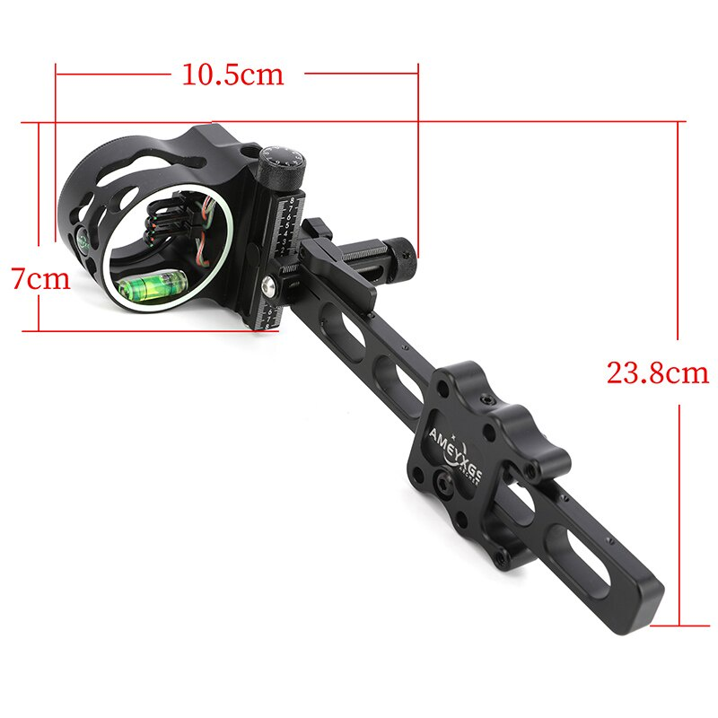 5-pin composite bow sight short black long pole outdoor sports hunting bow training accessories