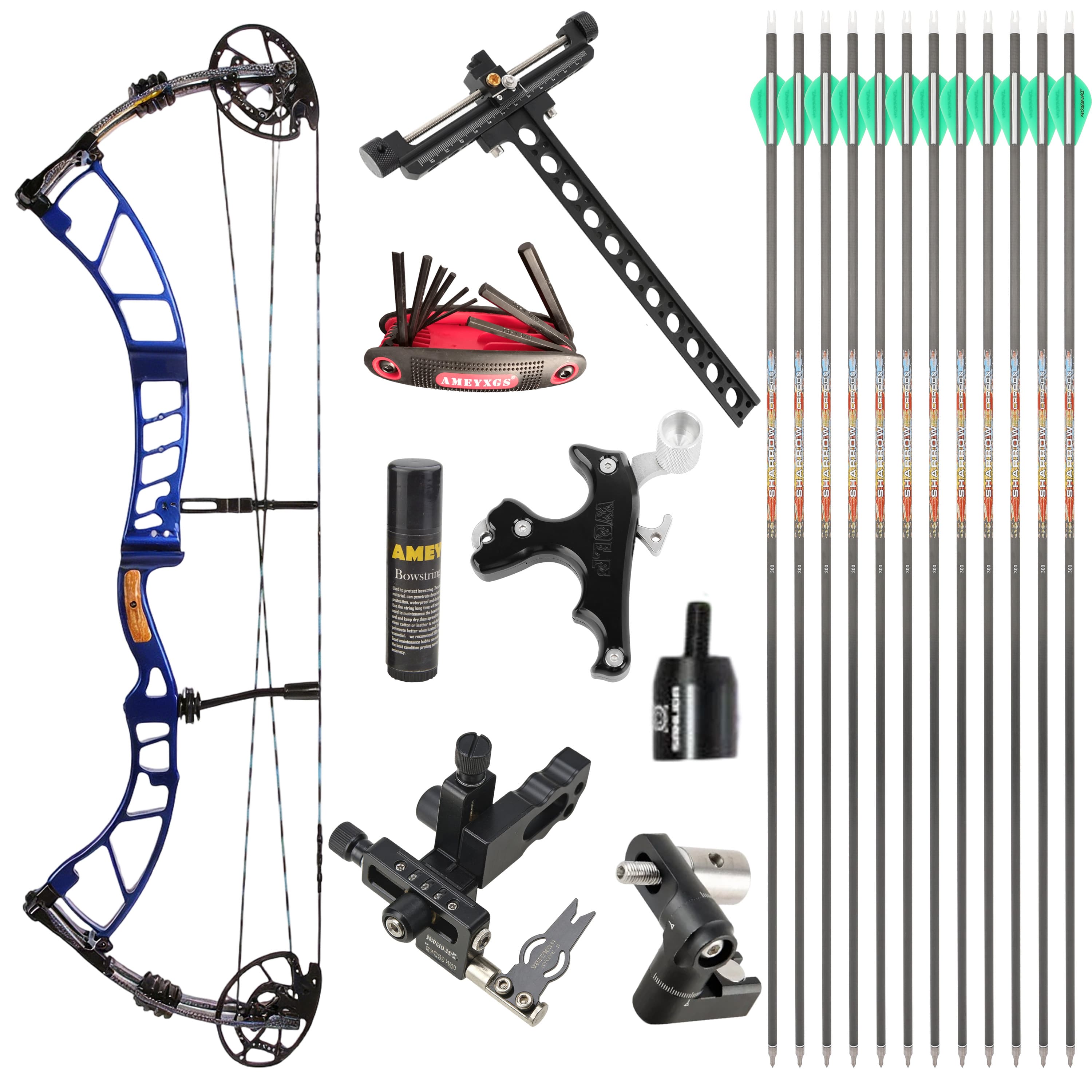 SANLIDA 50-60lbs Competitive Compound Bow Kit Hunting Archery