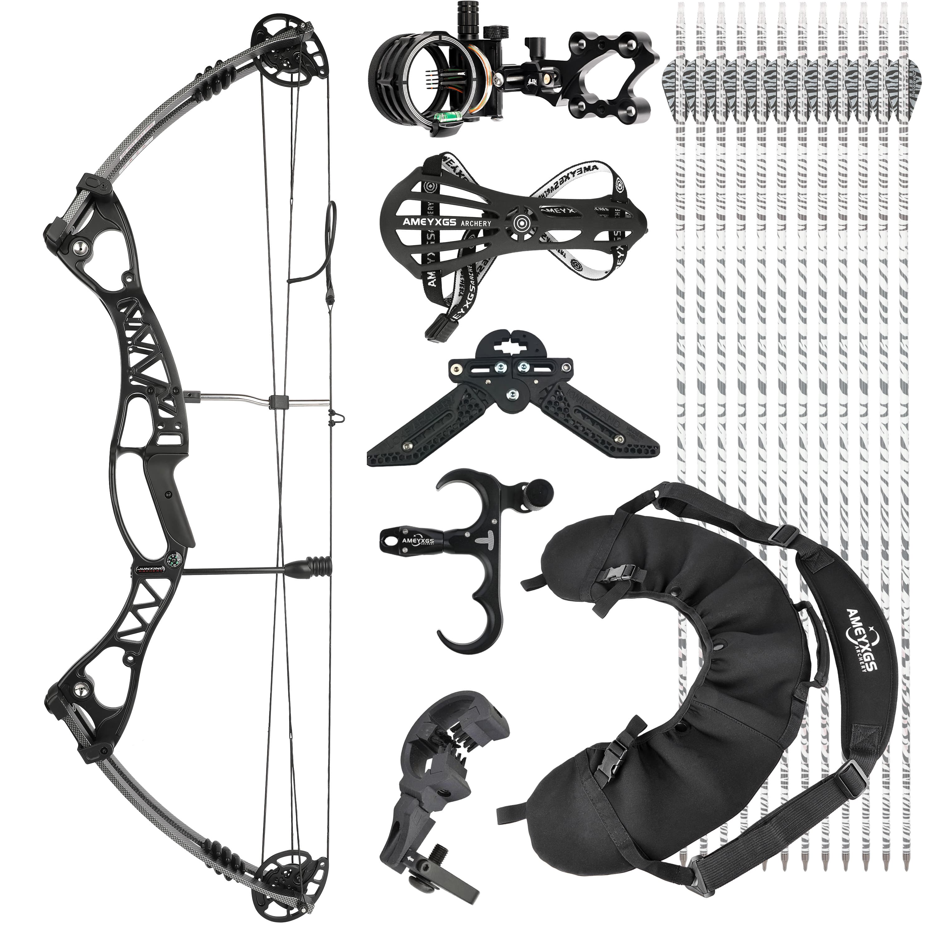 JUNXING Compound Bow Kit 40-60lbs Target Shooting Archery M106