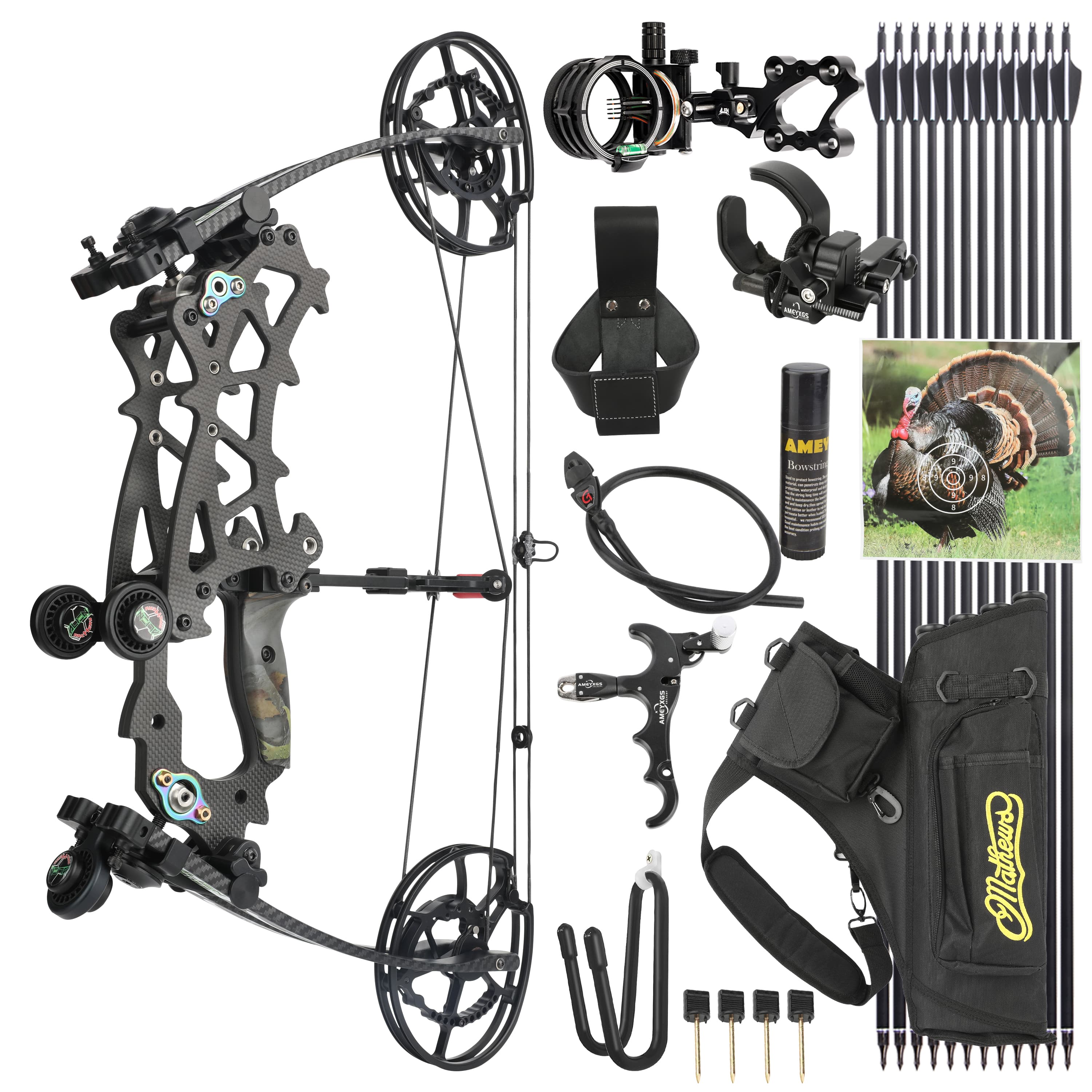 SHARROW Archery 40-70lbs Archery Compound Bow Set Target Shooting