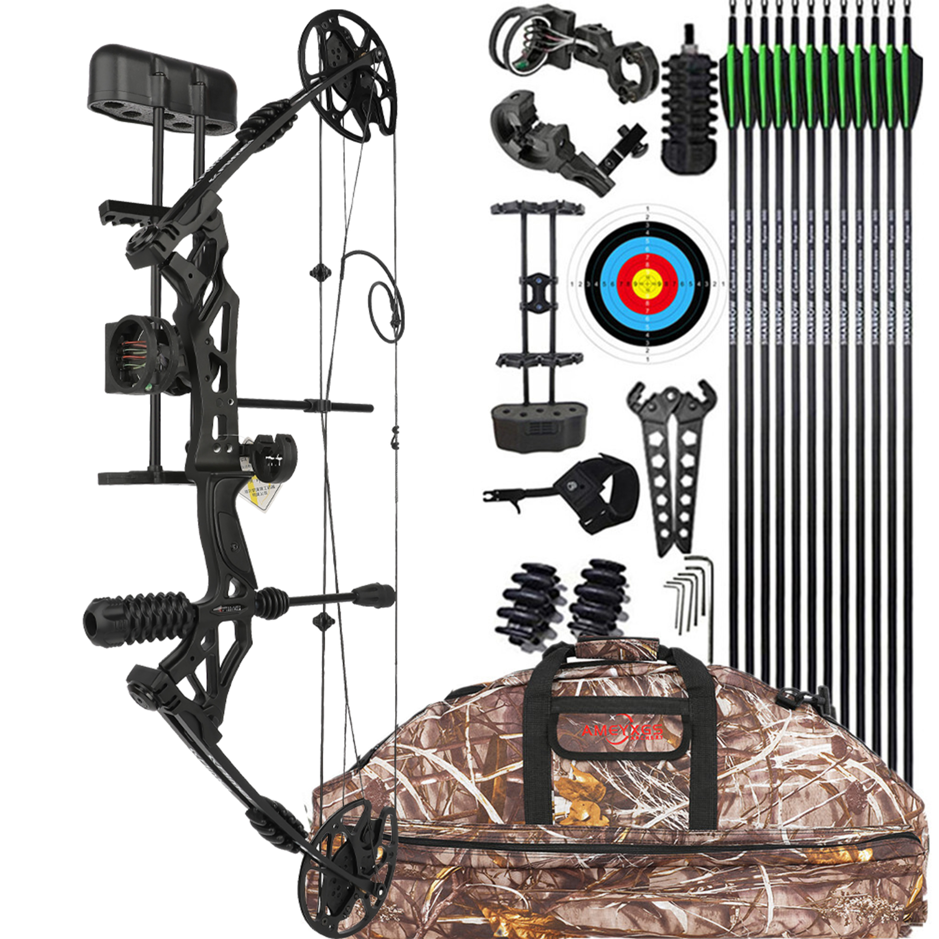 SHARROW KAI MEIHAN Archaey Compound Bow Hunting Set 30-60lb