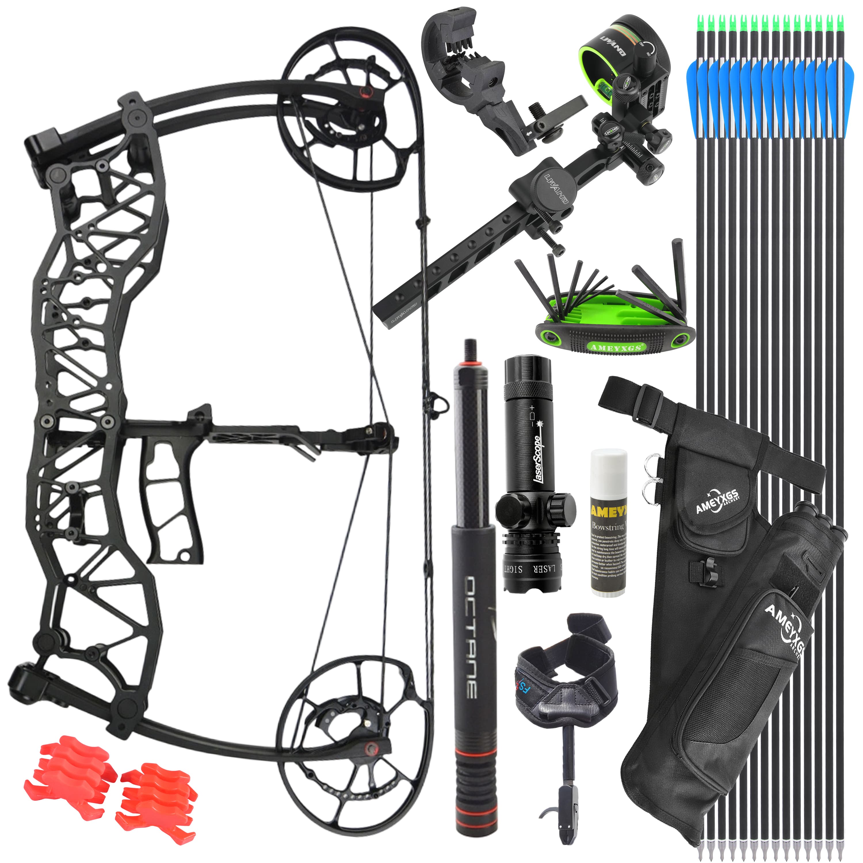 SHARROW Compound Bow Kit 40-60lbs Target Hunting Archery