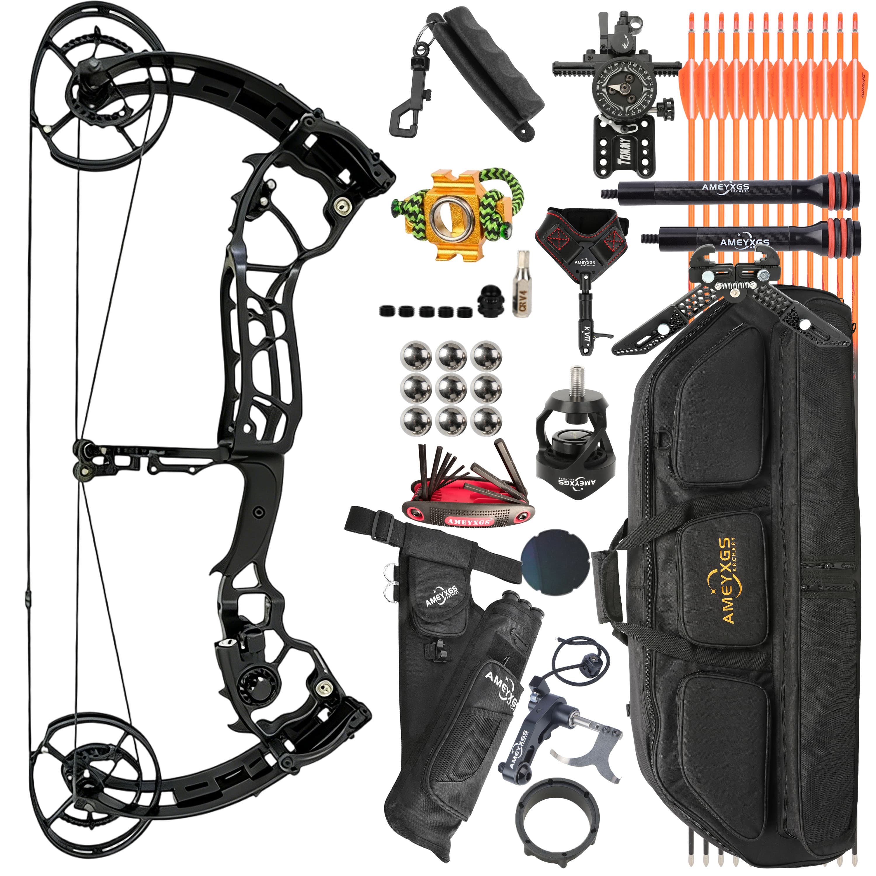 SHARROW Compound Bow Kit 50-70lbs Target Hunting Archery