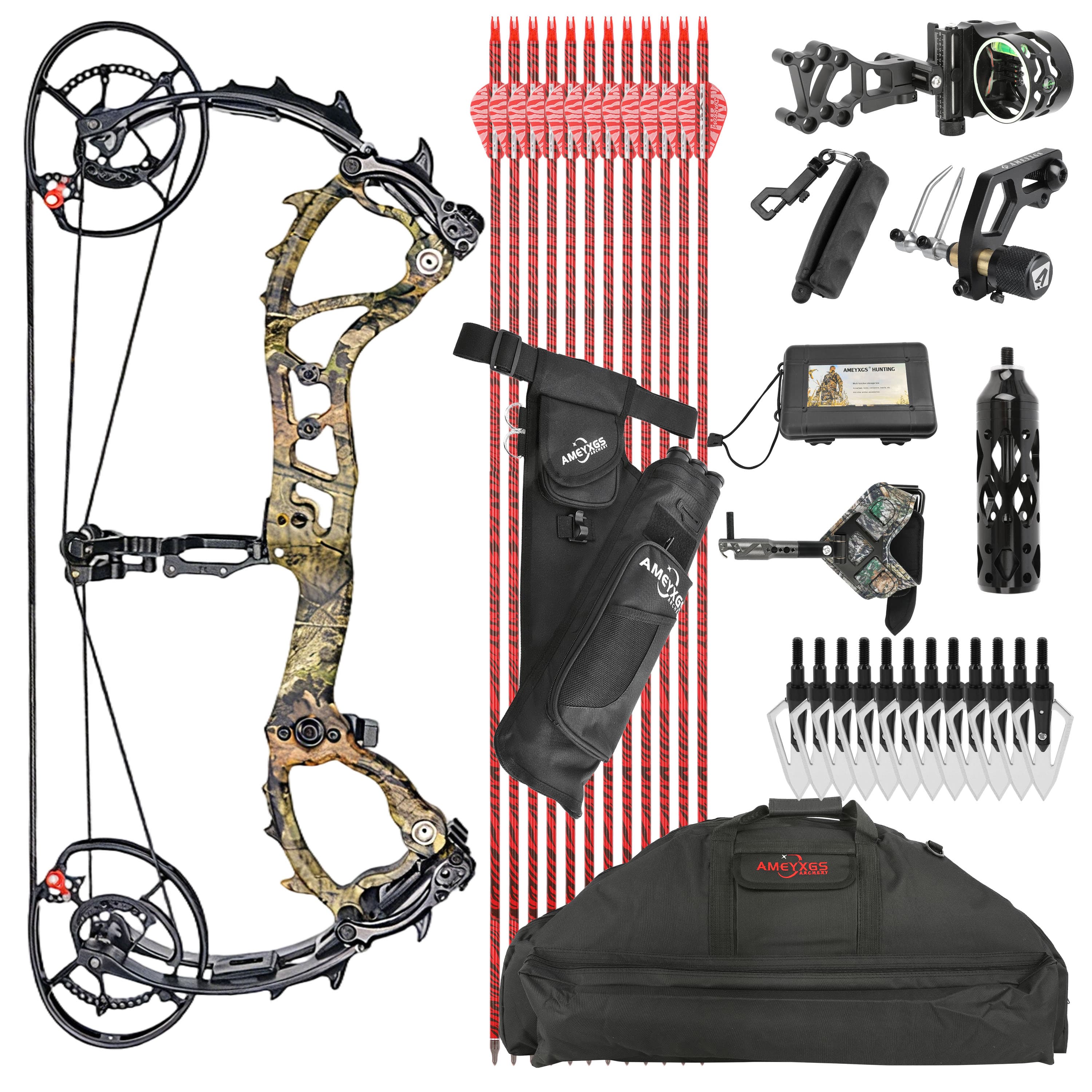 SHARROW Compound Bow Kit 50-70lbs Target Hunting Archery