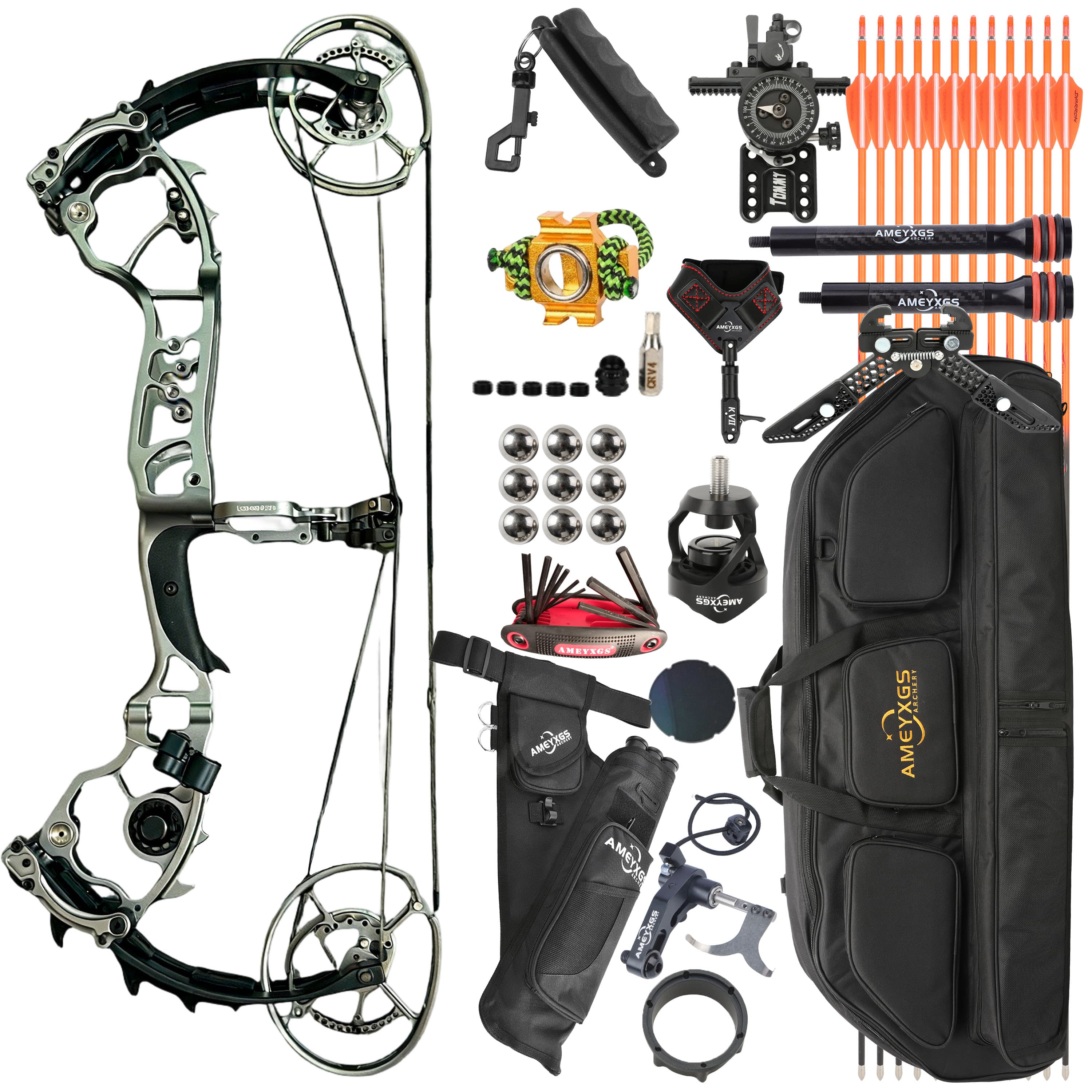 SHARROW Compound Bow Kit 50-70lbs Target Hunting Archery