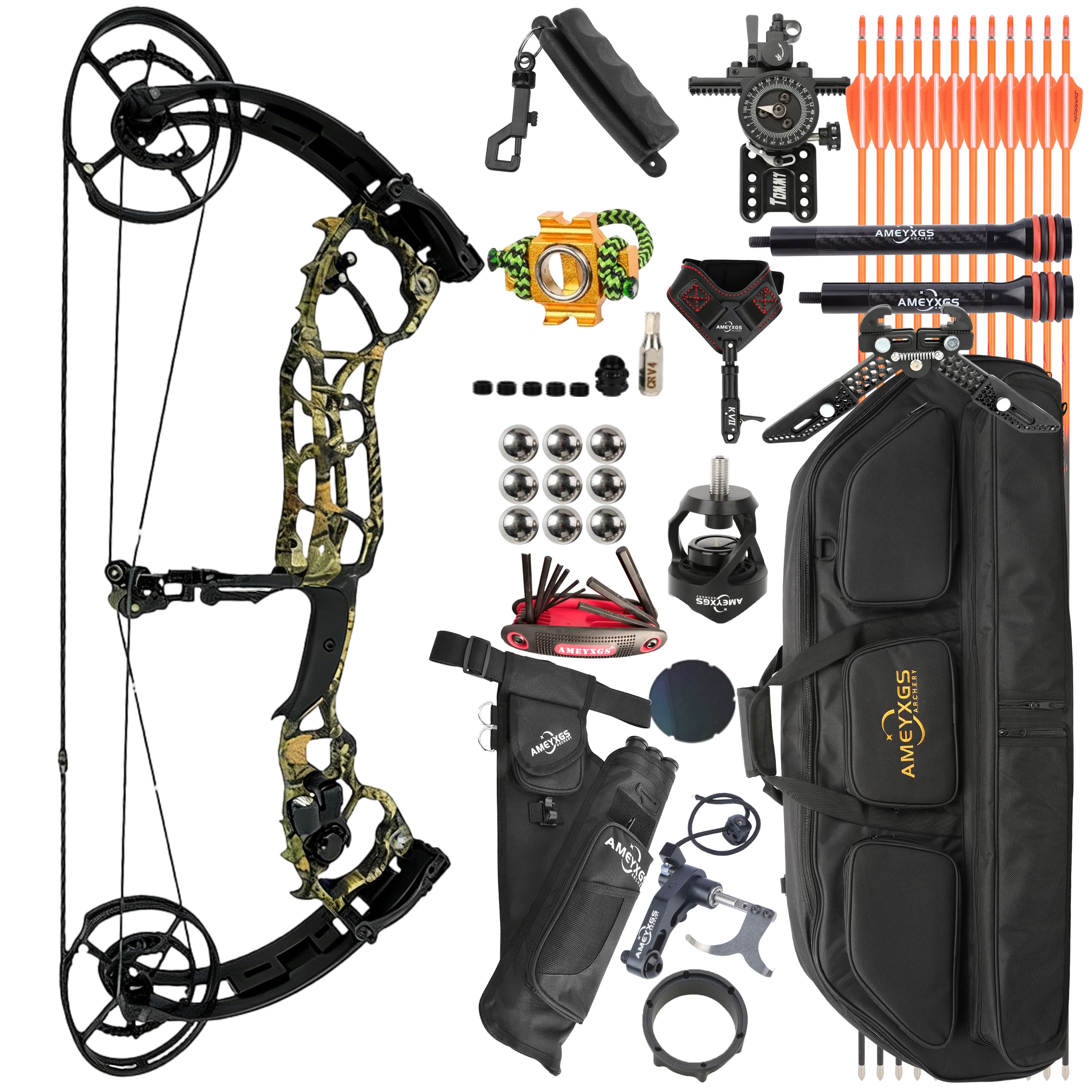 SHARROW Compound Bow Kit 50-70lbs Target Hunting Archery