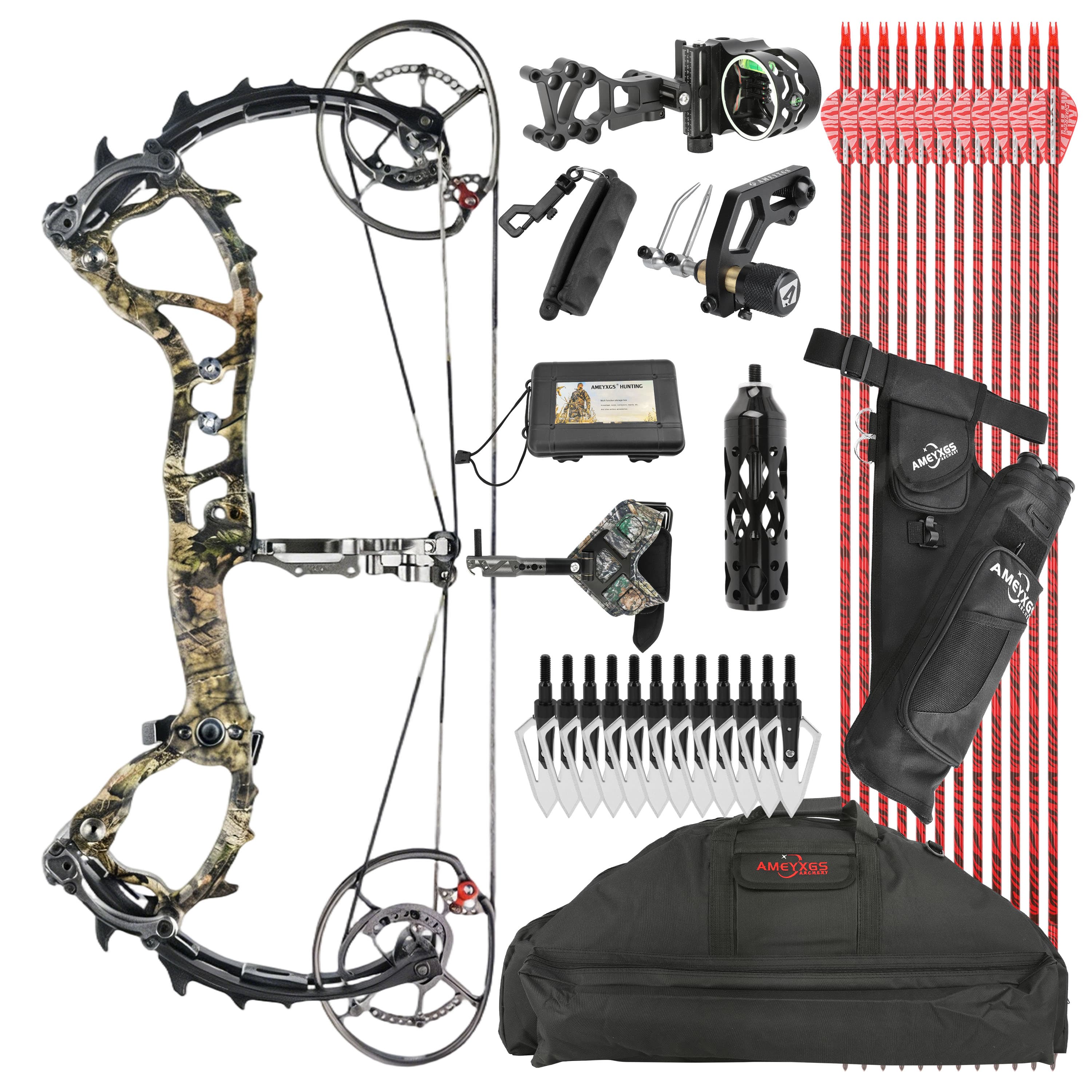 SHARROW Compound Bow Kit 50-70lbs Target Hunting Archery