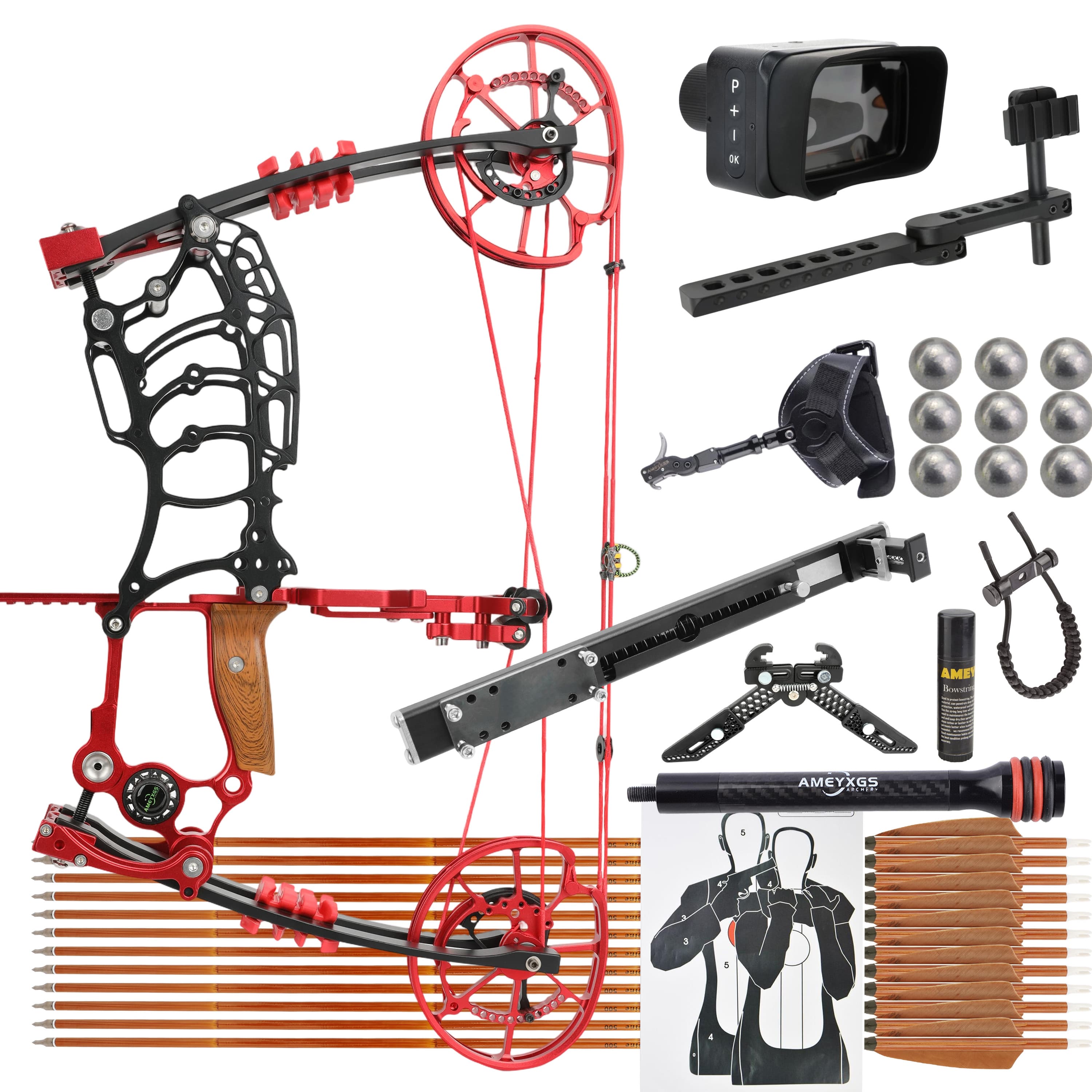 SHARROW Dual-use Compound Bow 30-70lbs Aluminum Hunting Archery