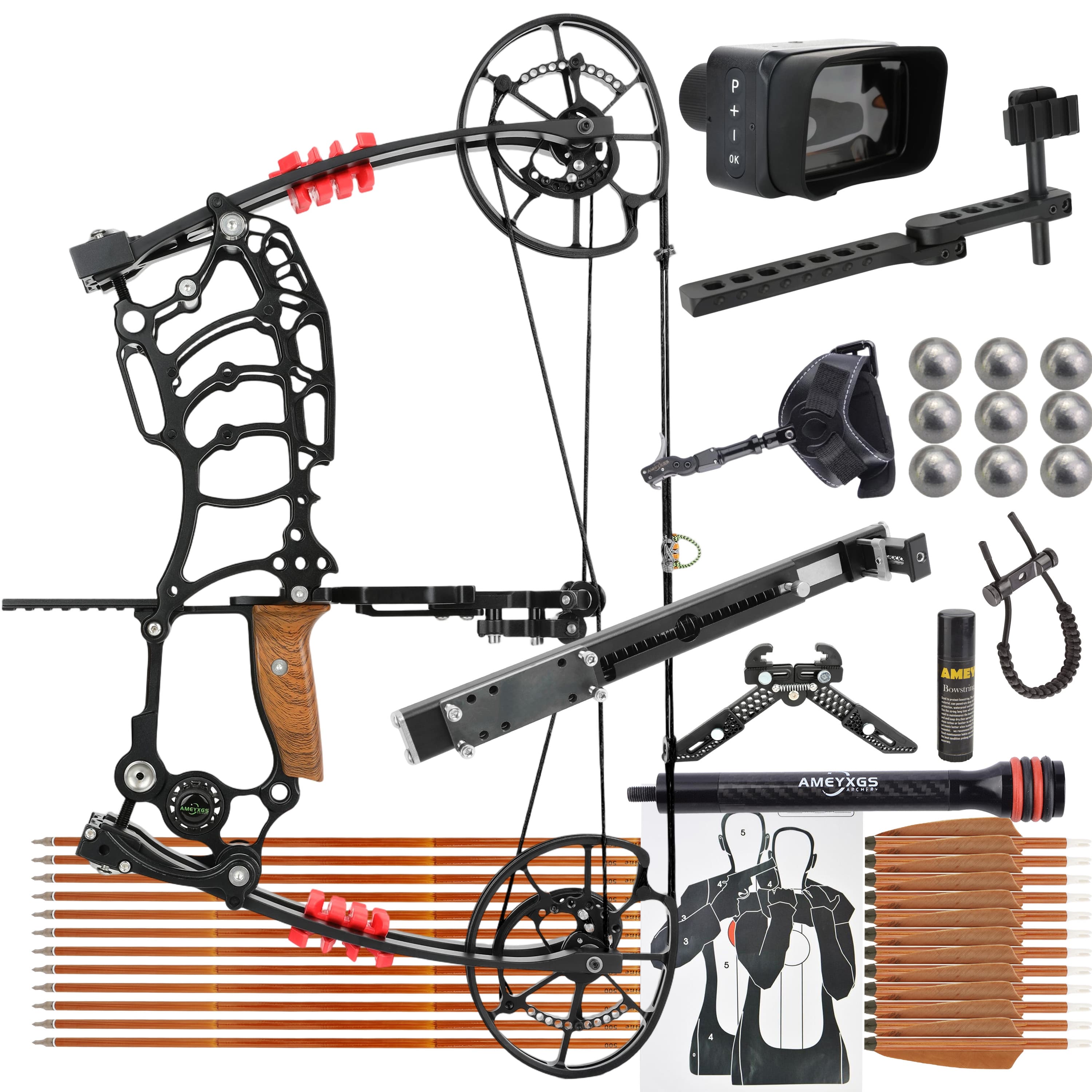SHARROW Dual-use Compound Bow 30-70lbs Aluminum Hunting Archery