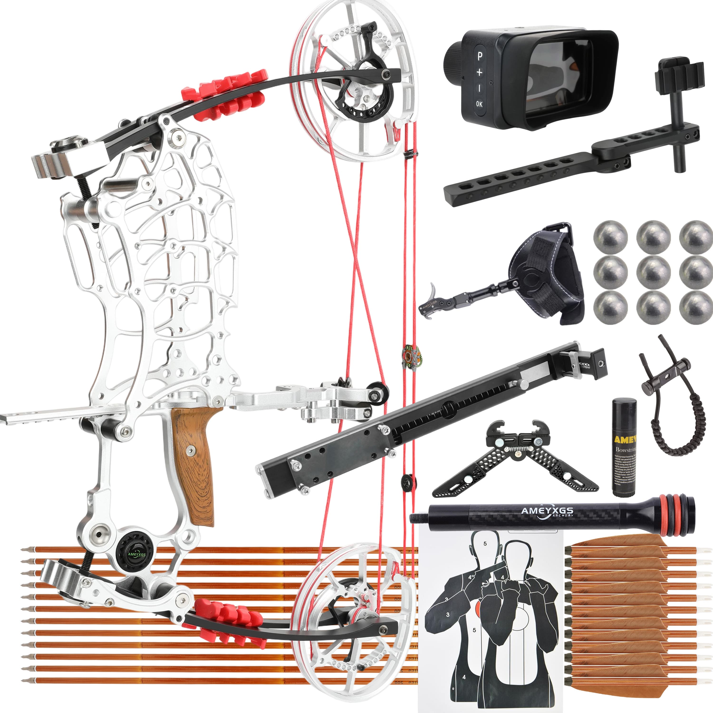 SHARROW Dual-use Compound Bow 30-70lbs Aluminum Hunting Archery