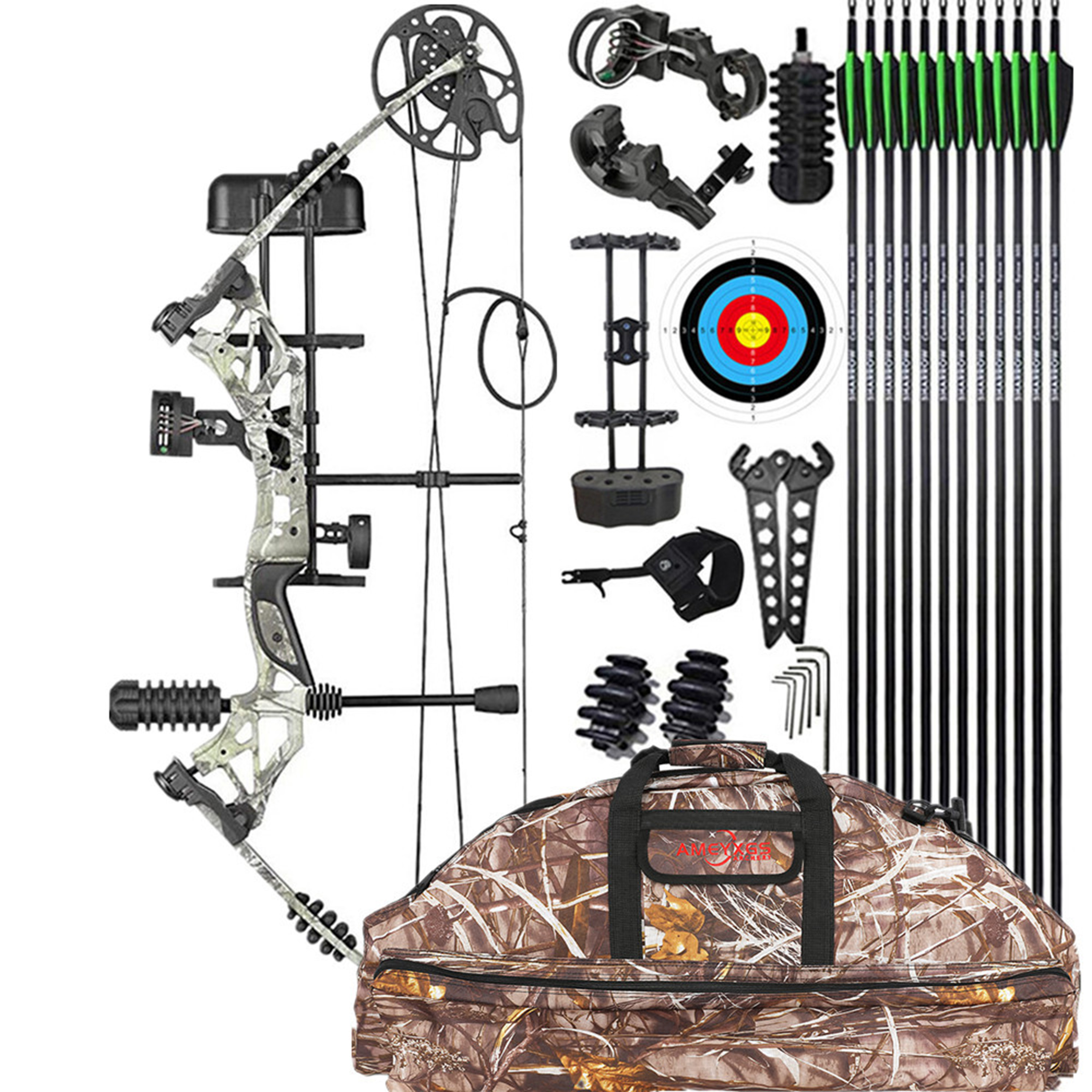 SHARROW KAI MEIHAN Archaey Compound Bow Hunting Set 30-60lb