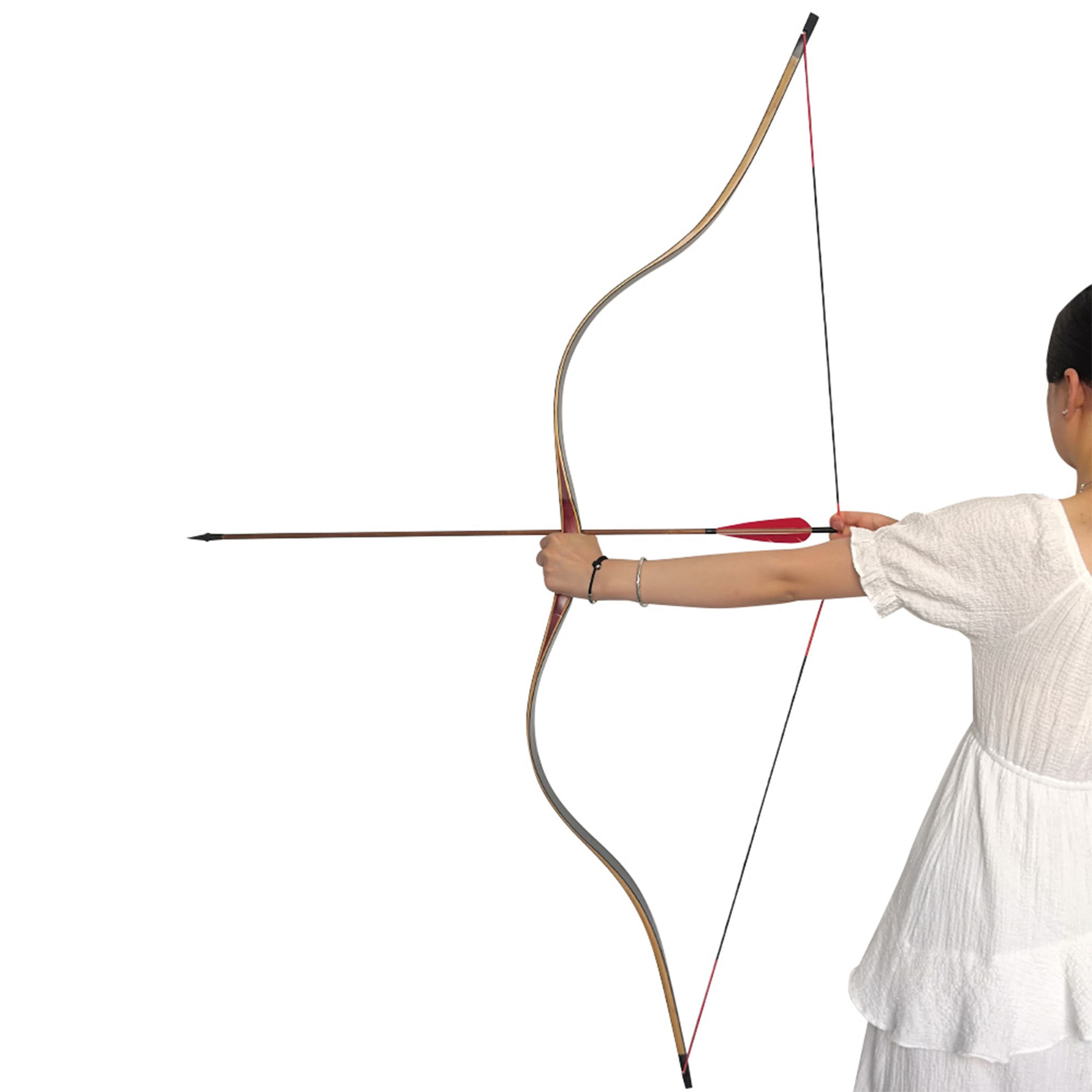 SHARROW Traditional Handcrafted Bow Set Archery Kit 20-60lbs