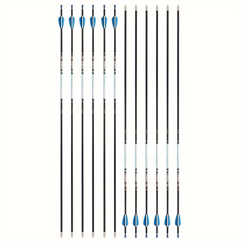  12pcs shark id4.2mm pure carbon arrow outdoor shooting archery composite bow 