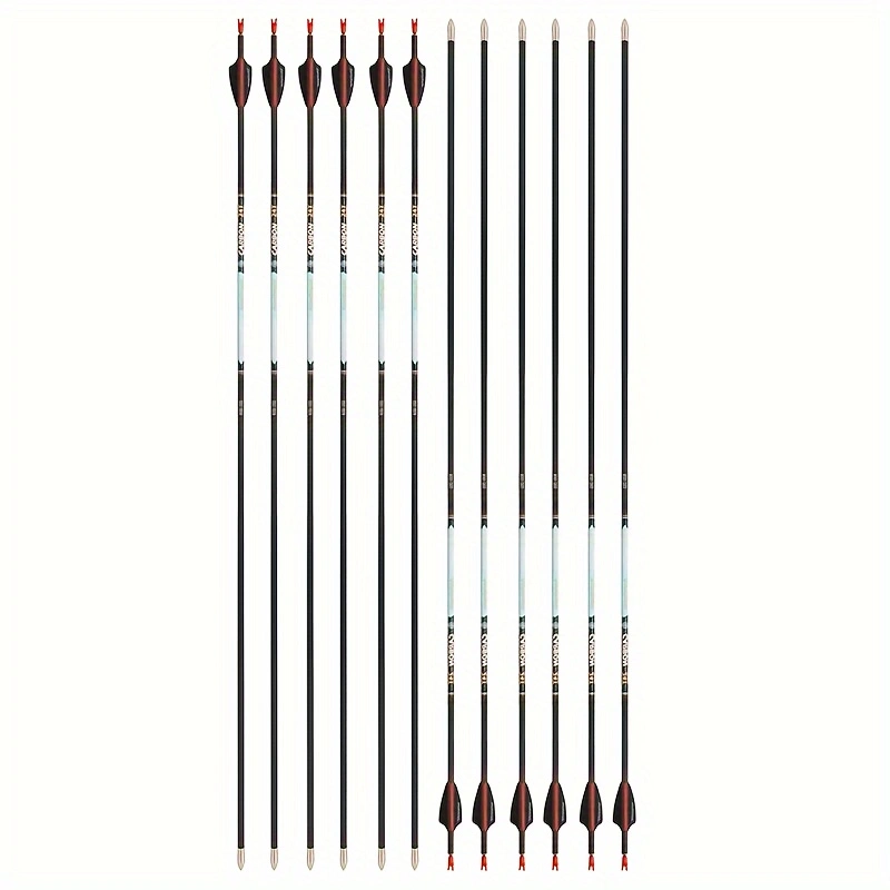  12pcs shark id4.2mm pure carbon arrow outdoor shooting archery composite bow 