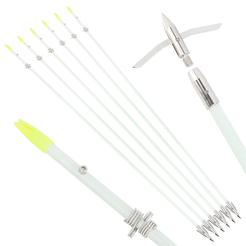 12pcs 36 "Arrow Fishing Solid Fiberglass Outer Diameter 8mm Fishing Bow Hunting