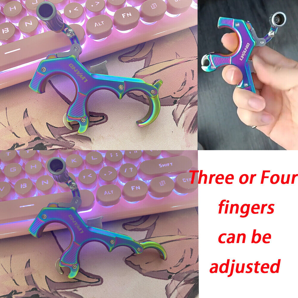 3 4 Finger Release Aids Trigger Thumb Grip Caliper Archery Compound Bow