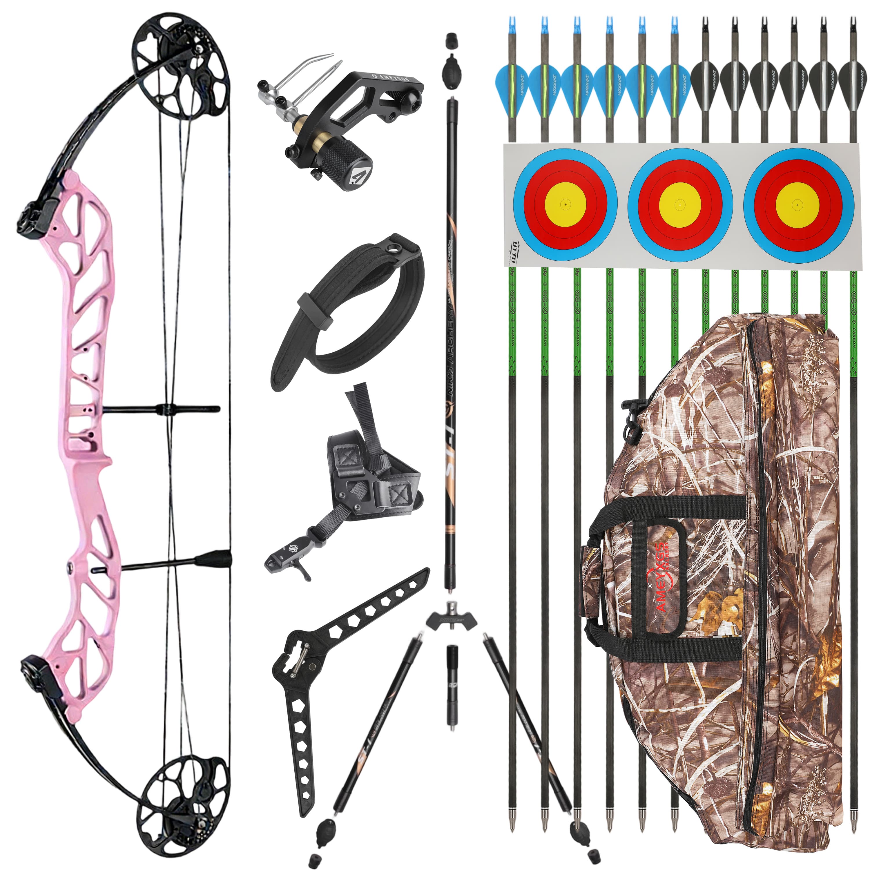TOPOINT 19-60lbs Compound Bow Kit Shooting Target Archery