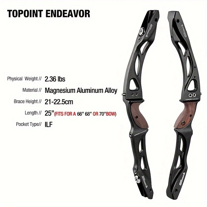 Topoint R10 Recurve Bow Riser outdoor hunting and shooting, made of sturdy and durable aluminum alloy material
