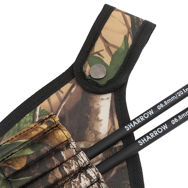 Mini 11'' Archery Arrow Quiver Portable Divide Arrow Bag Can Hold 8pcs Arrows  Outdoor 