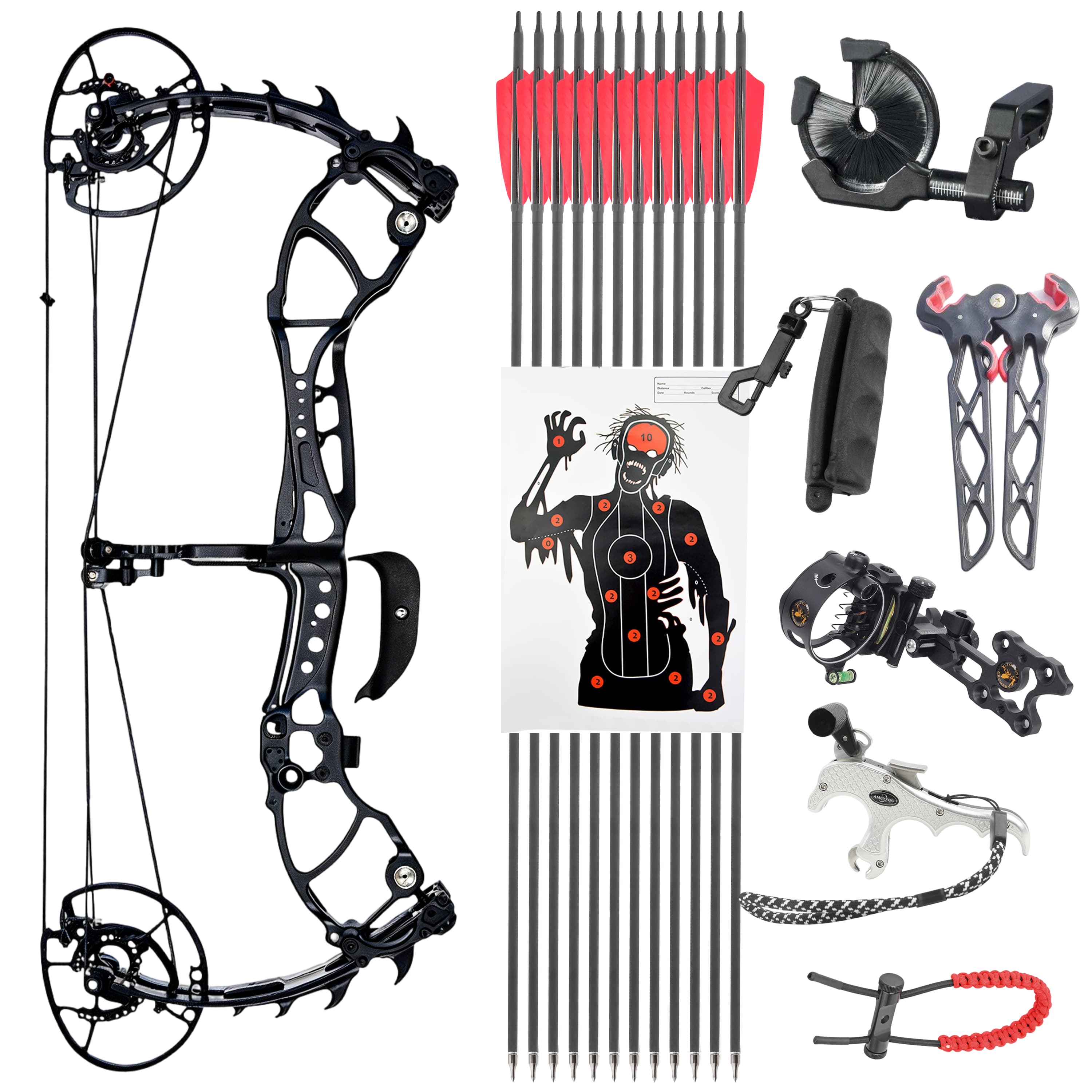 WOLF LEADER Compound Bow Kit 45-70lbs Target Hunting Archery