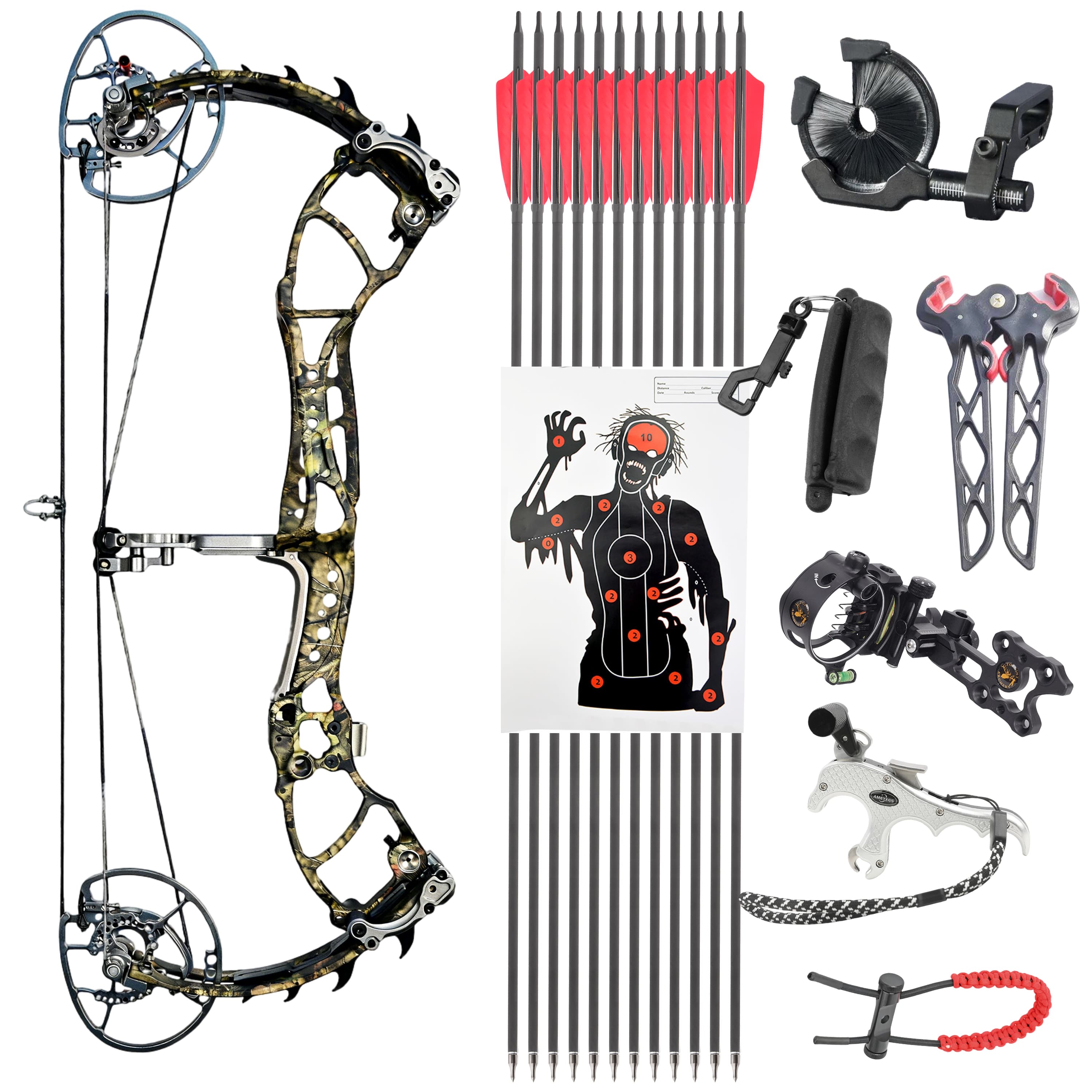 WOLF LEADER Compound Bow Kit 45-70lbs Target Hunting Archery
