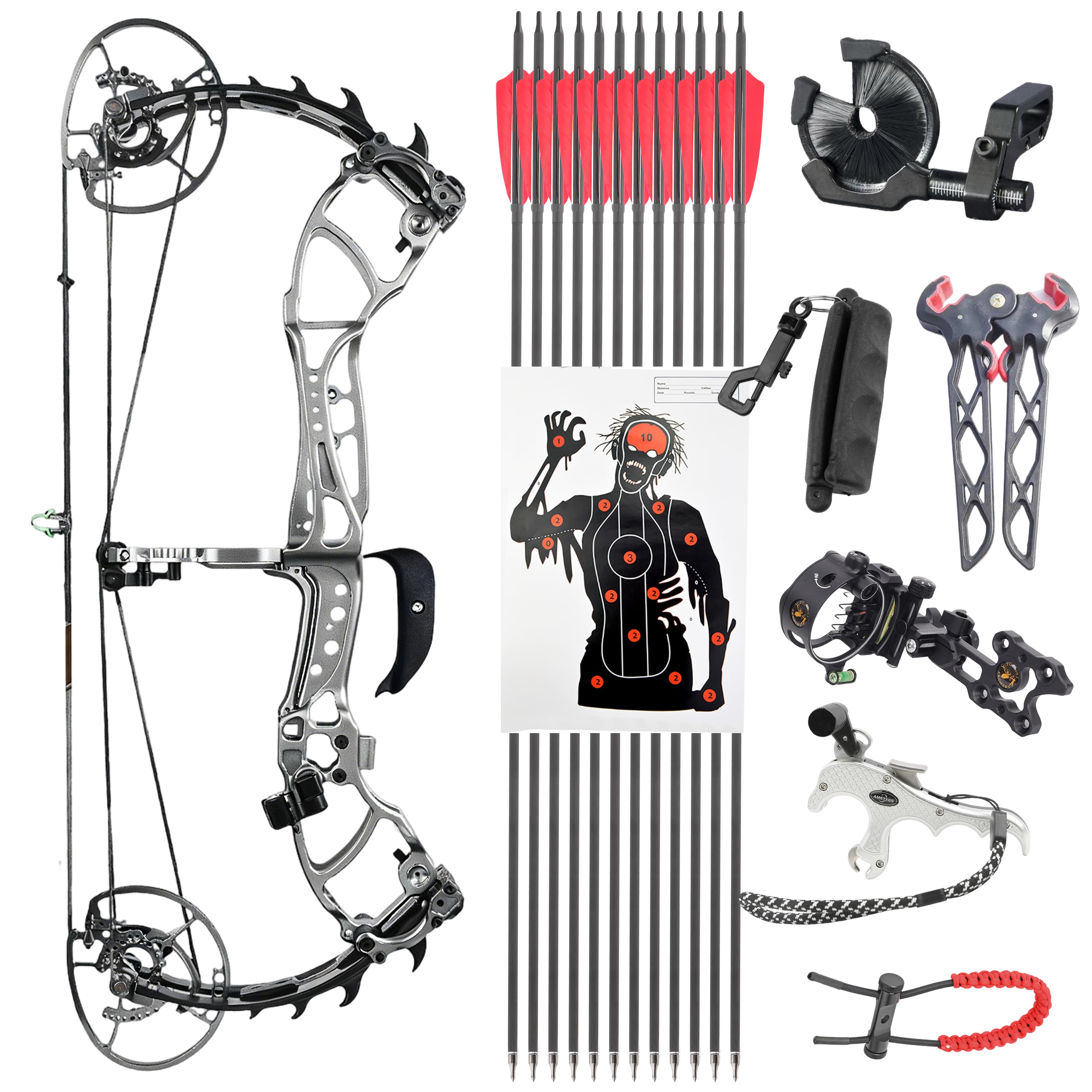 WOLF LEADER Compound Bow Kit 45-70lbs Target Hunting Archery