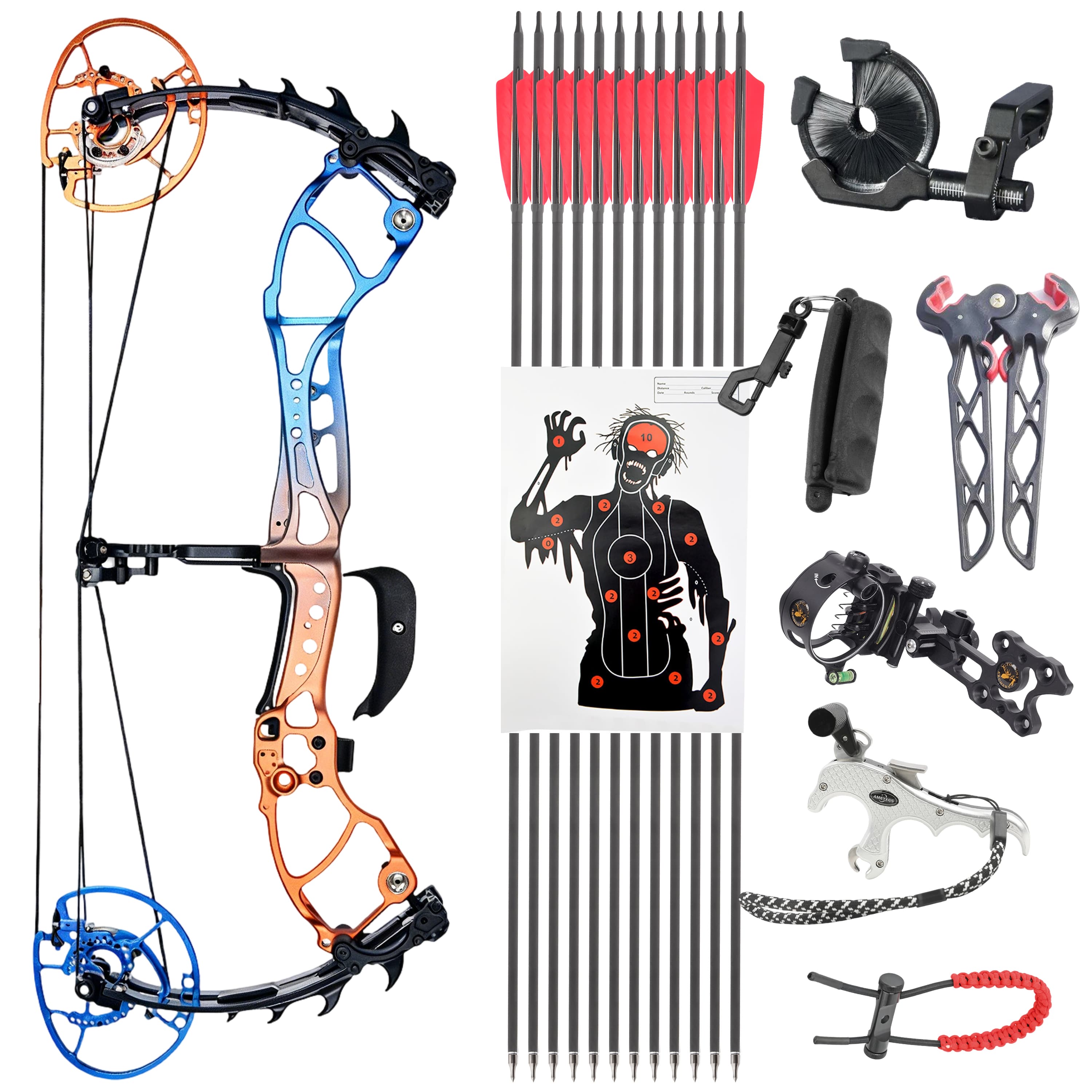 WOLF LEADER Compound Bow Kit 45-70lbs Target Hunting Archery