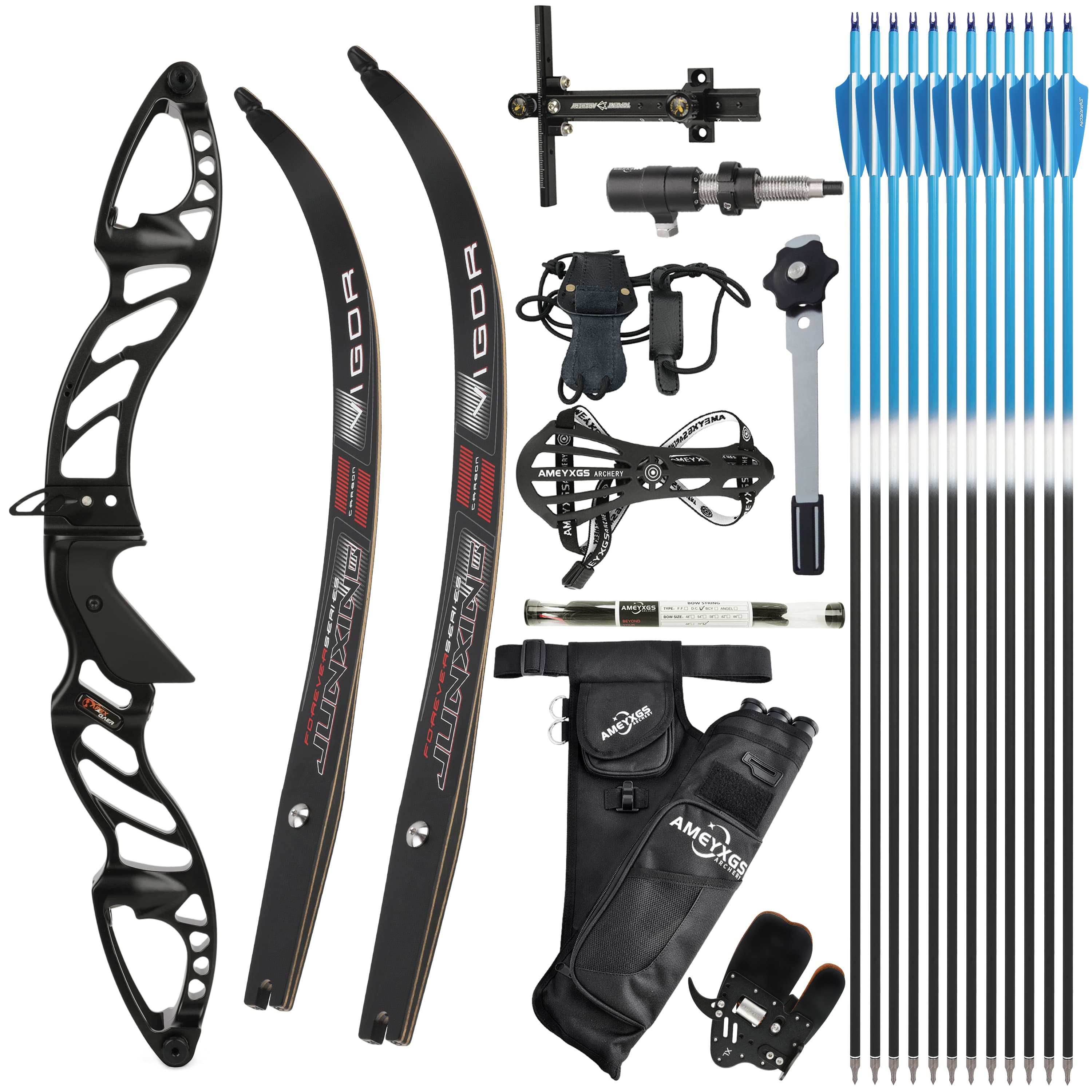  Professional Recurve Bow Set Multiple Draw Weights