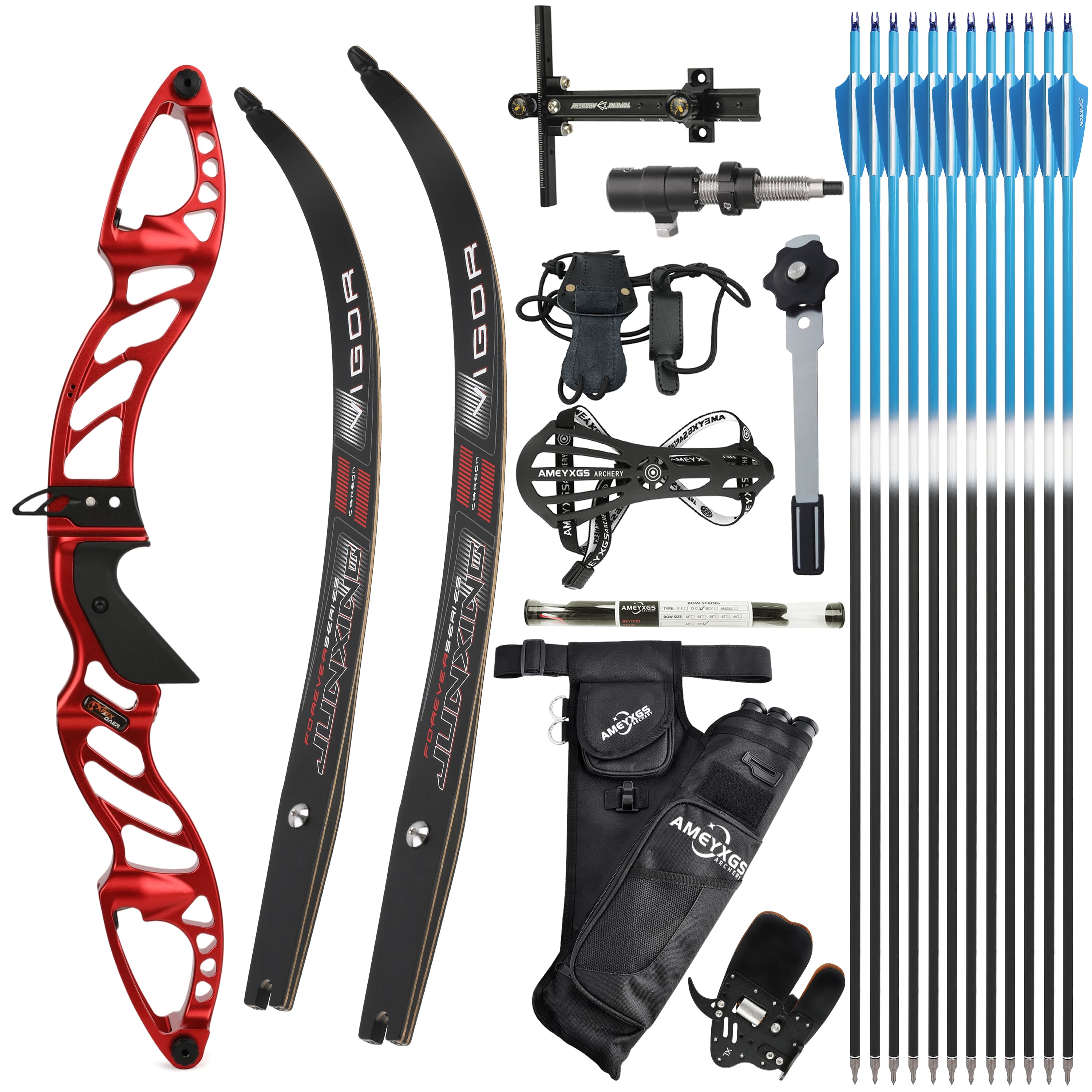  Professional Recurve Bow Set Multiple Draw Weights