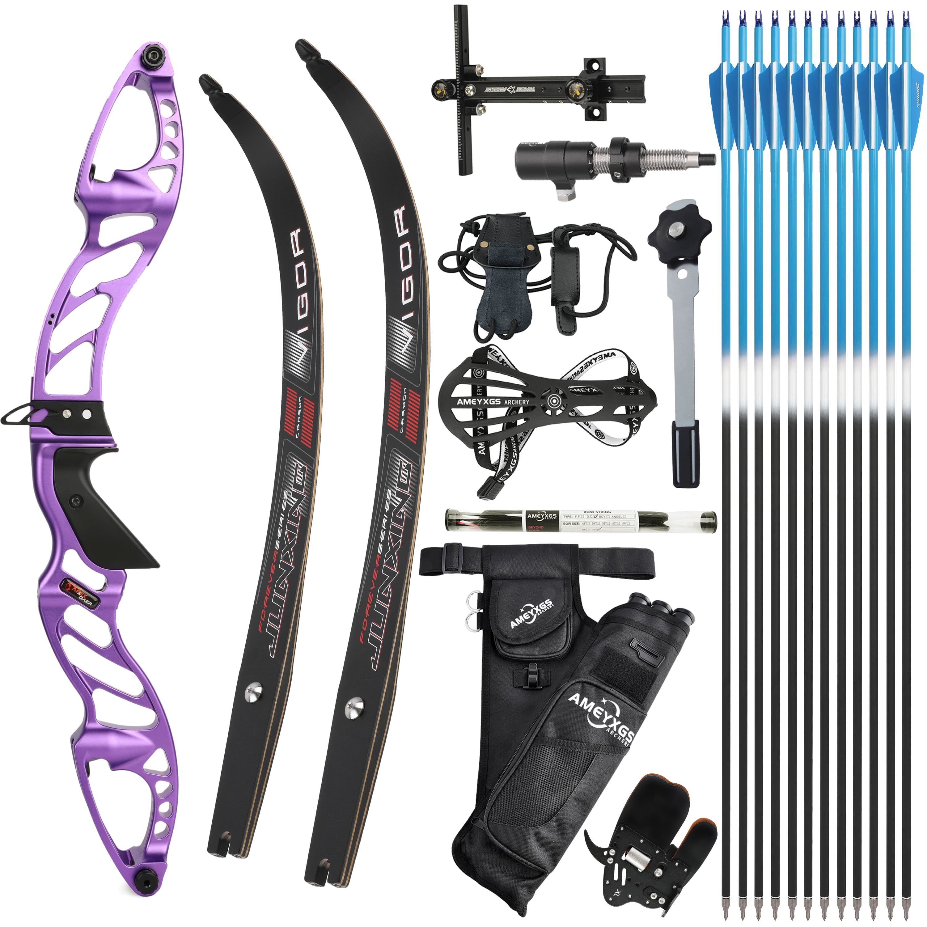  Professional Recurve Bow Set Multiple Draw Weights