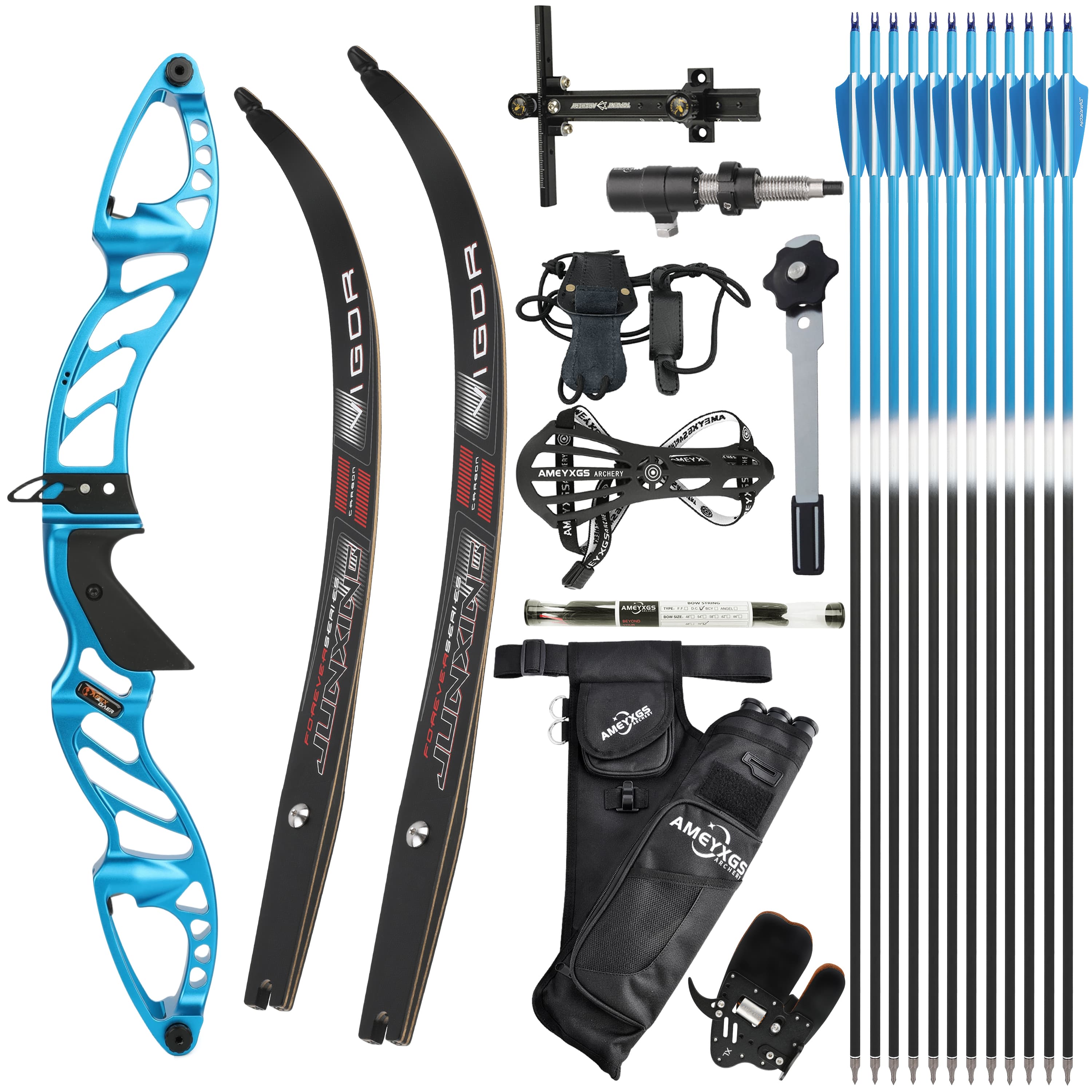  Professional Recurve Bow Set Multiple Draw Weights