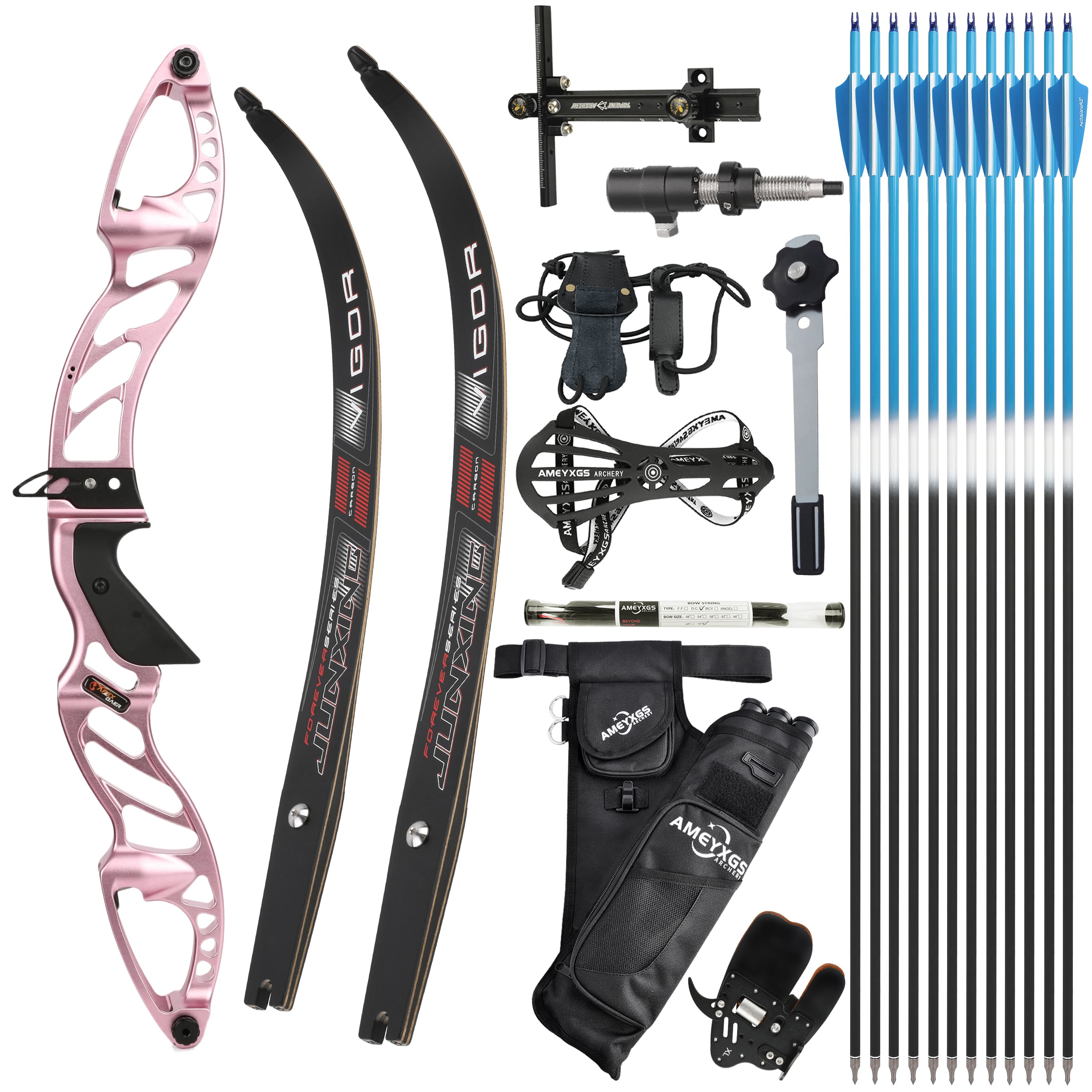  Professional Recurve Bow Set Multiple Draw Weights