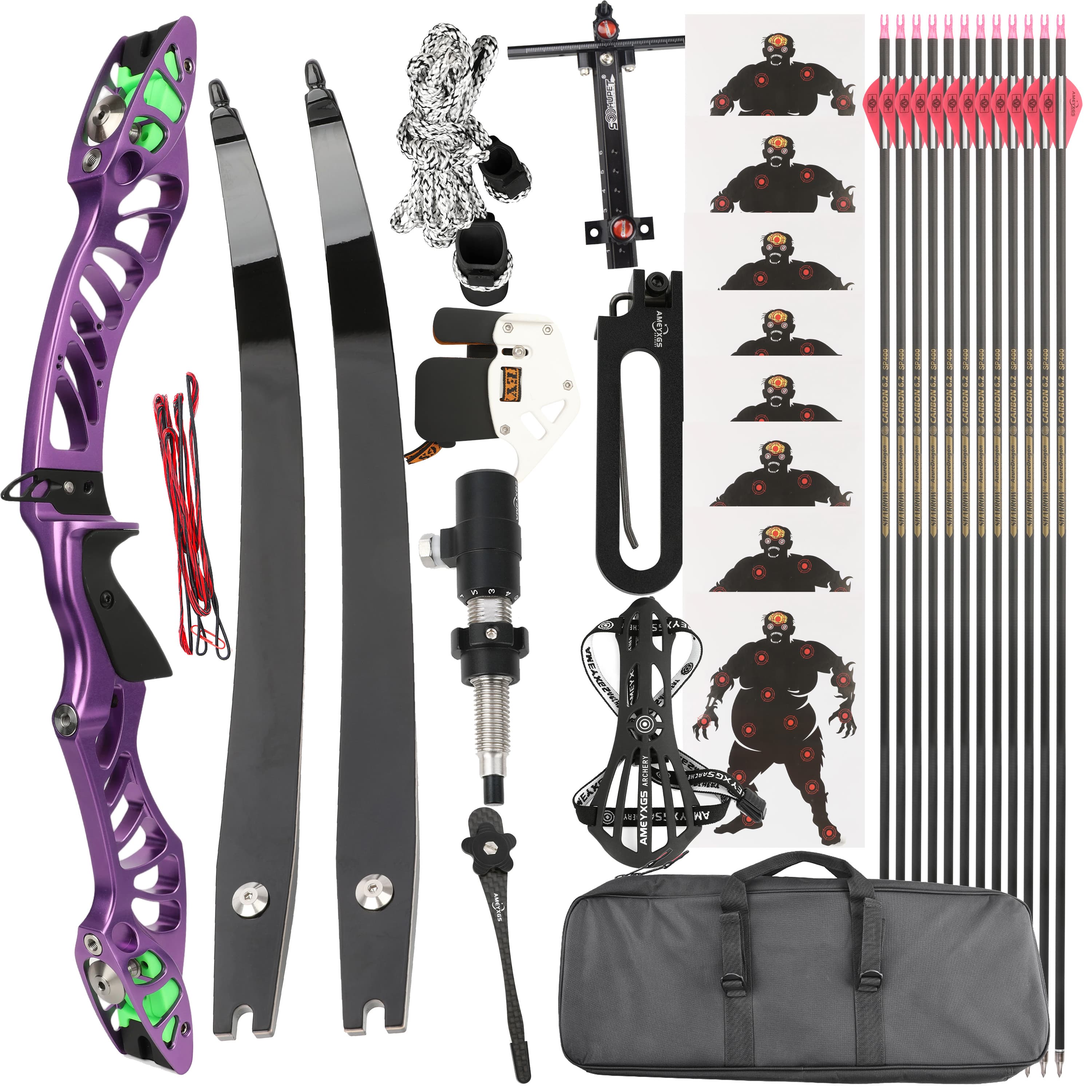 X-Pulse Recurve Bow Kit 16-40bs Takedown Bow Target Archery