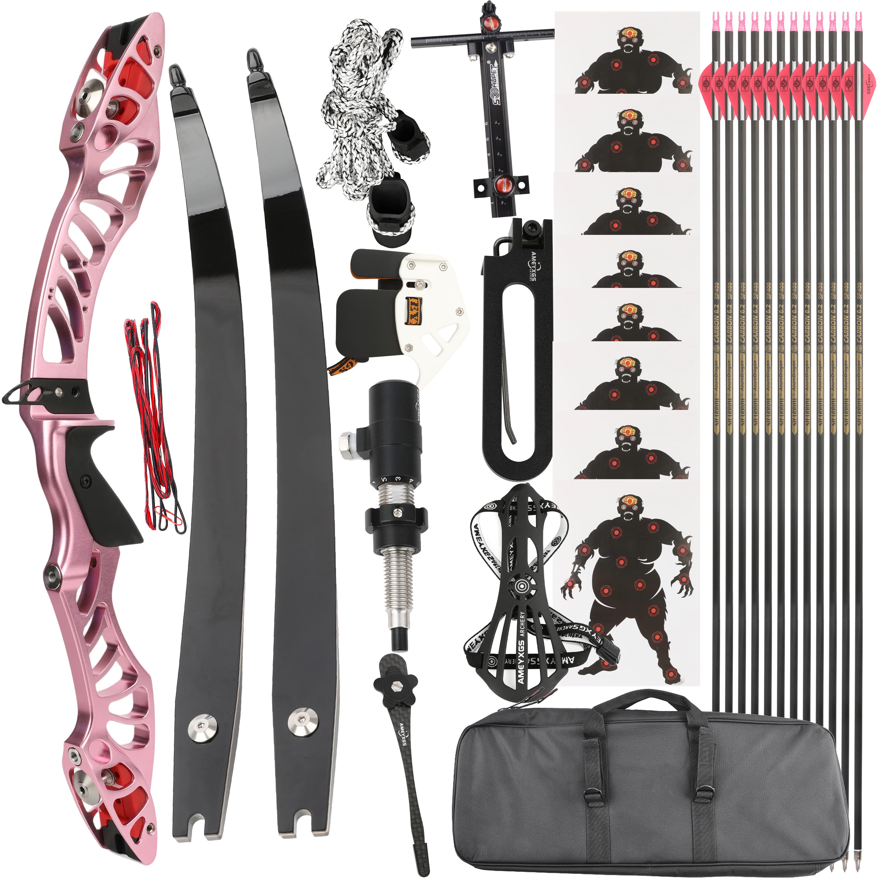 X-Pulse Recurve Bow Kit 16-40bs Takedown Bow Target Archery