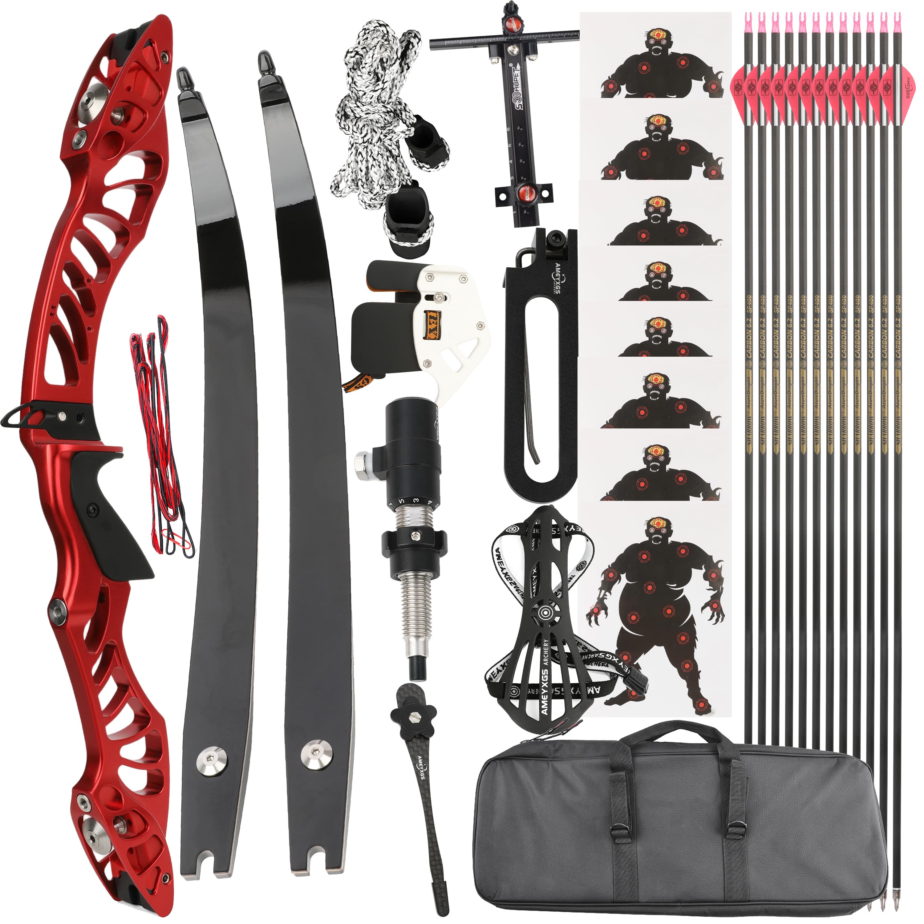 X-Pulse Recurve Bow Kit 16-40bs Takedown Bow Target Archery