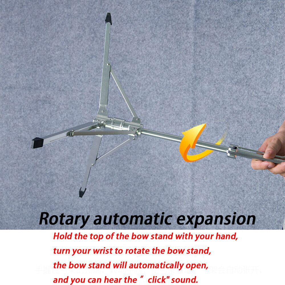 Archery Recurve Bow Stand Bracket Holder Automatic Foldable CNC Aluminum Hunting