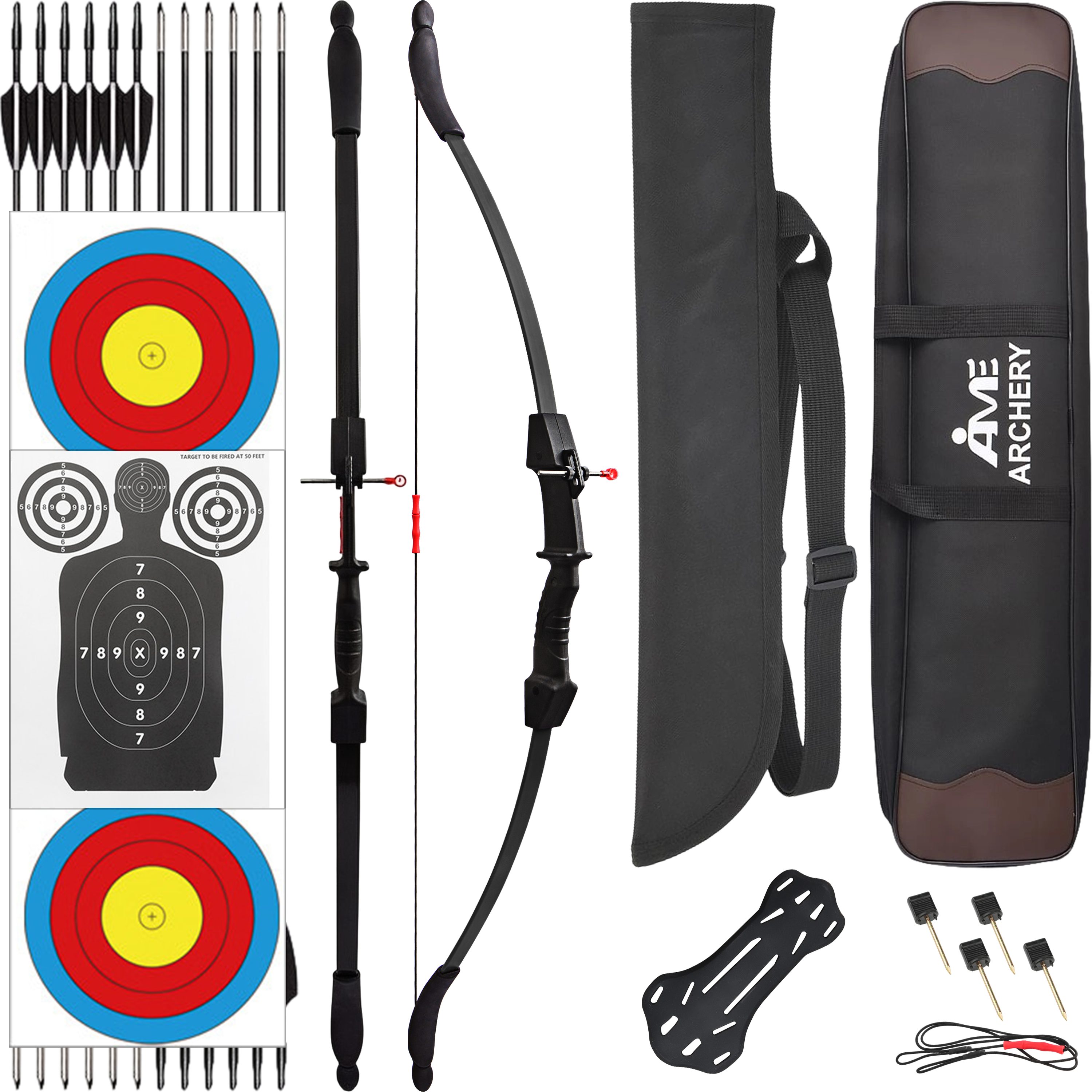 Children Archery Recurve Bow Practice Training Target 8-15lbs