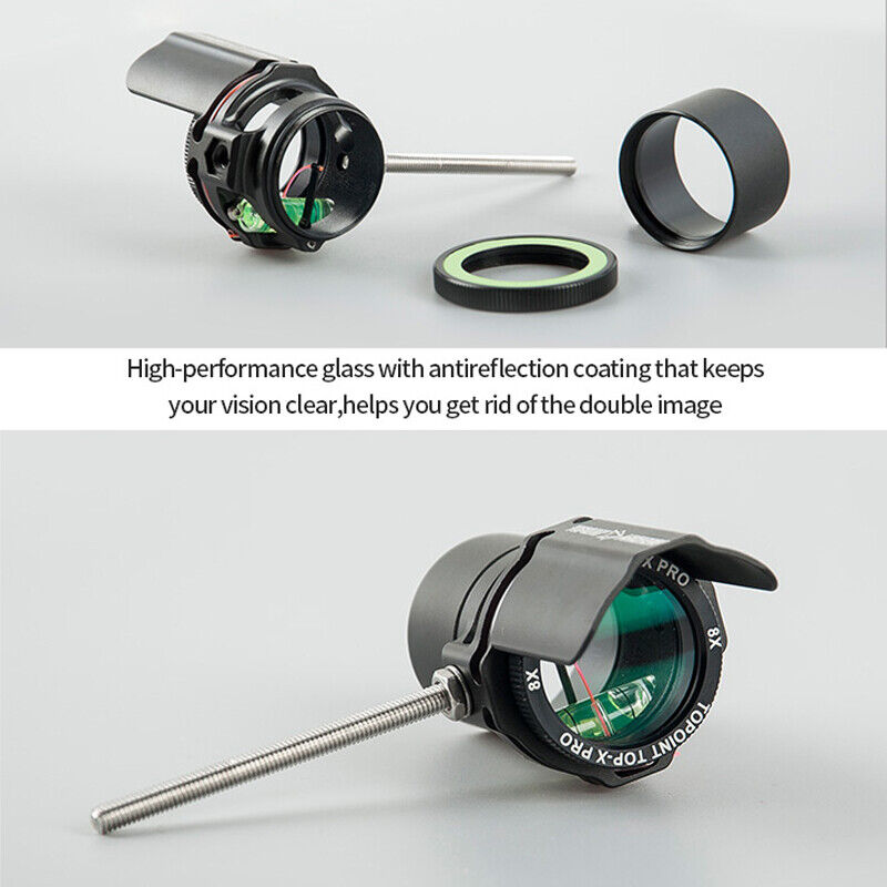 Compound Bow Sight 9" Carbon Bar Scope Sight 2x 4x 6x 8x Lens RH LH Competition