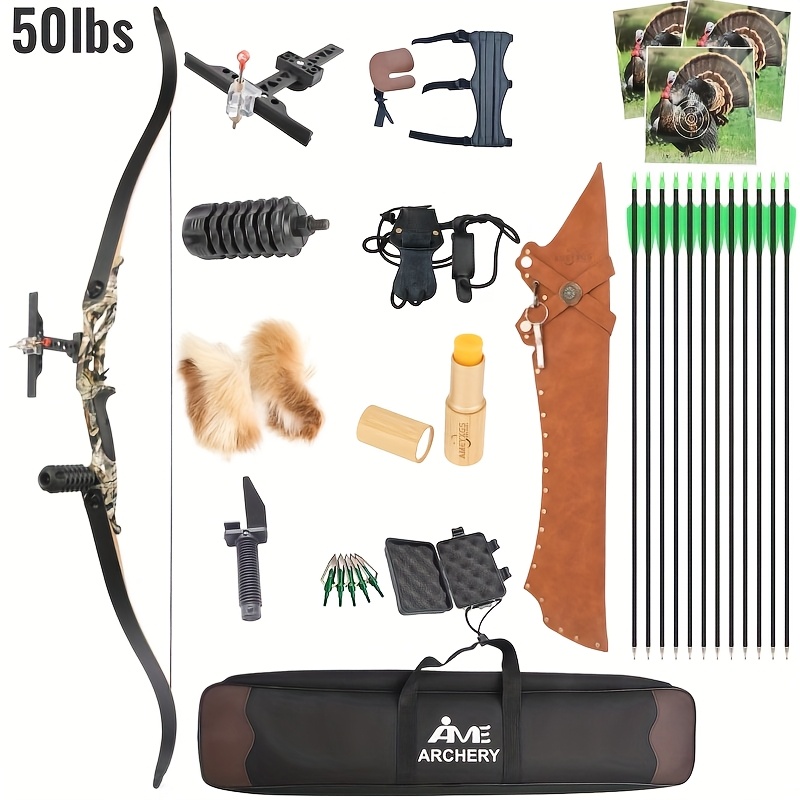 56-Inch Recurve Bow 30–50lbs with 17-Inch Riser