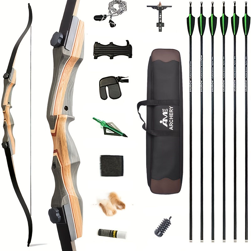 Invincible Hunting Bow 50lb – High-Density Wood Handle