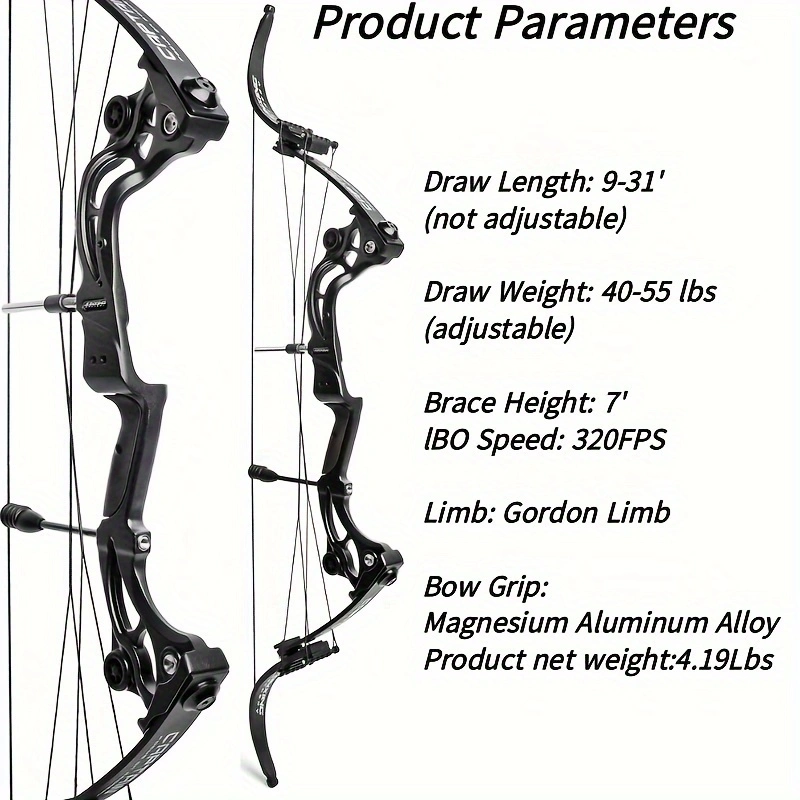 High quality aluminum alloy composite bow composite bow set with complete accessories, suitable for outdoor hunting and shooting