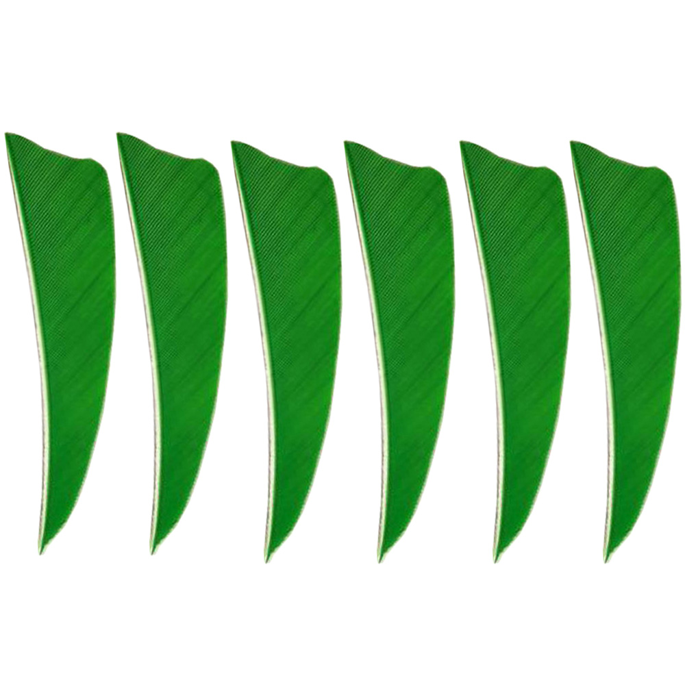 50 pcs 3" Real Feather Shield Vanes — 6 Colors for Archery Arrows